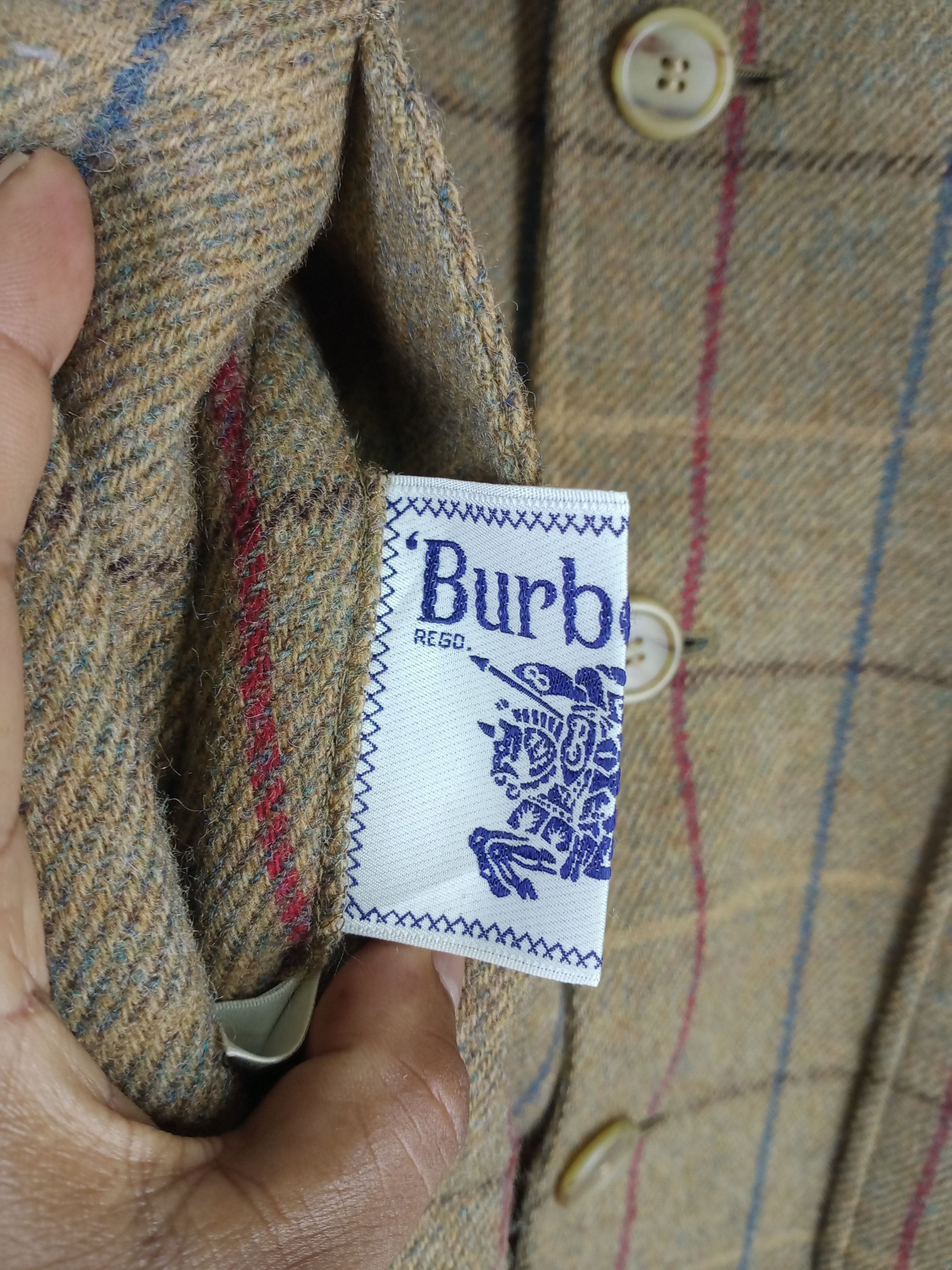 Burberry Rare Vintage 80s Burberrys Reversible Wool Long Jacket Size US M / EU 48-50 / 2 - 8 Thumbnail
