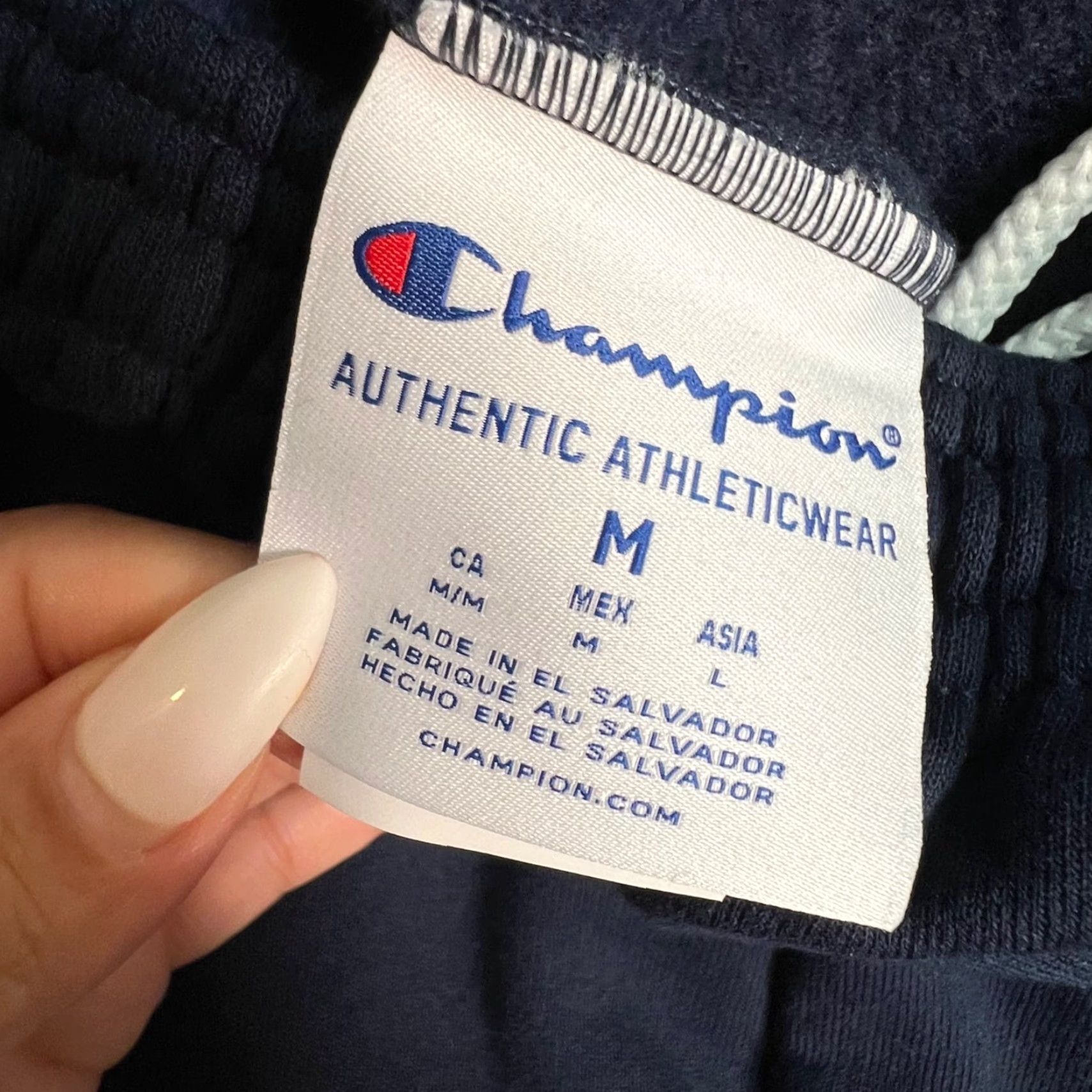 Champion Champion Jogger Pants Mens Athletic Navy Blue M Size 26in Inseam 31in Cotton Polyester Embroidery Size US 31 - 3 Thumbnail