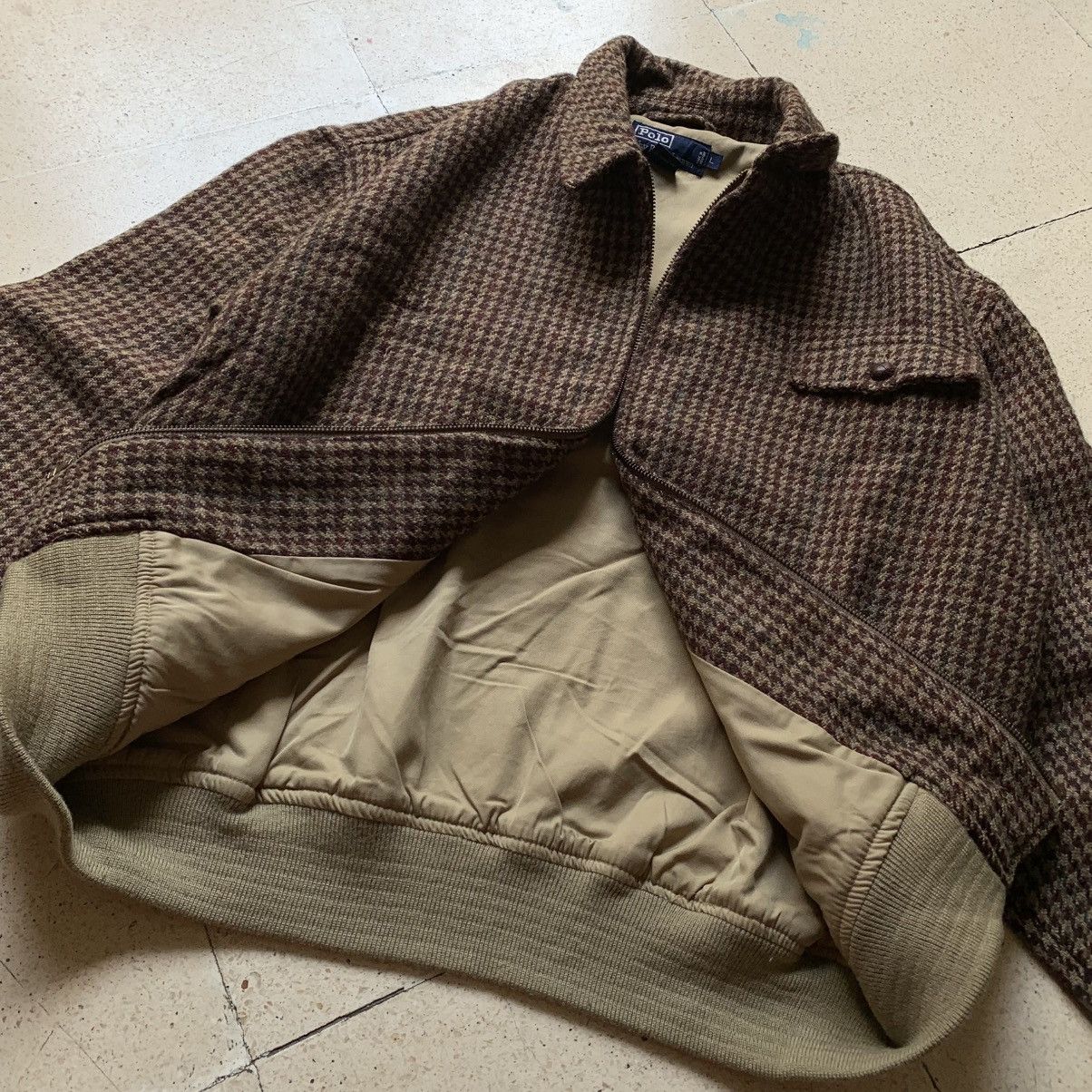 Polo Ralph Lauren Vtg 90s Polo Ralph Lauren Houndstooth Pattern Wool Knited Size US L / EU 52-54 / 3 - 9 Thumbnail