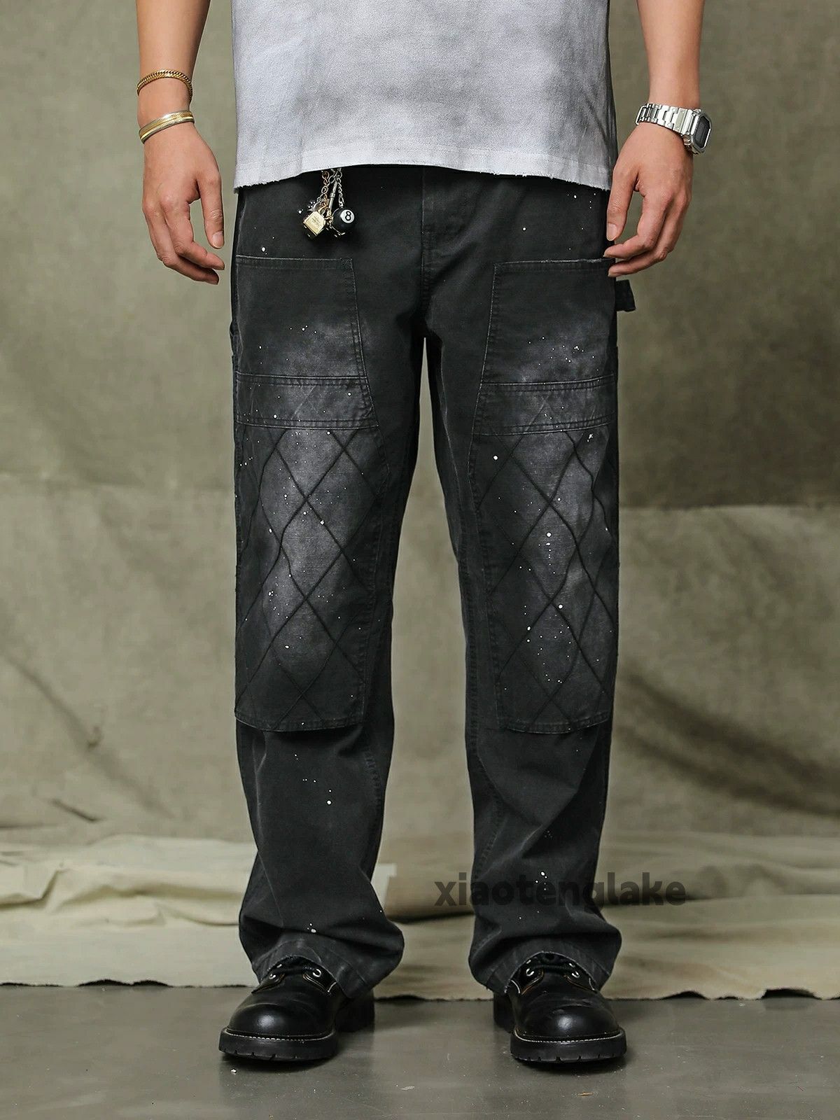 Jean × Vintage washed faded loose baggy carpenter paint cargo pants Size US 32 / EU 48 - 10 Thumbnail