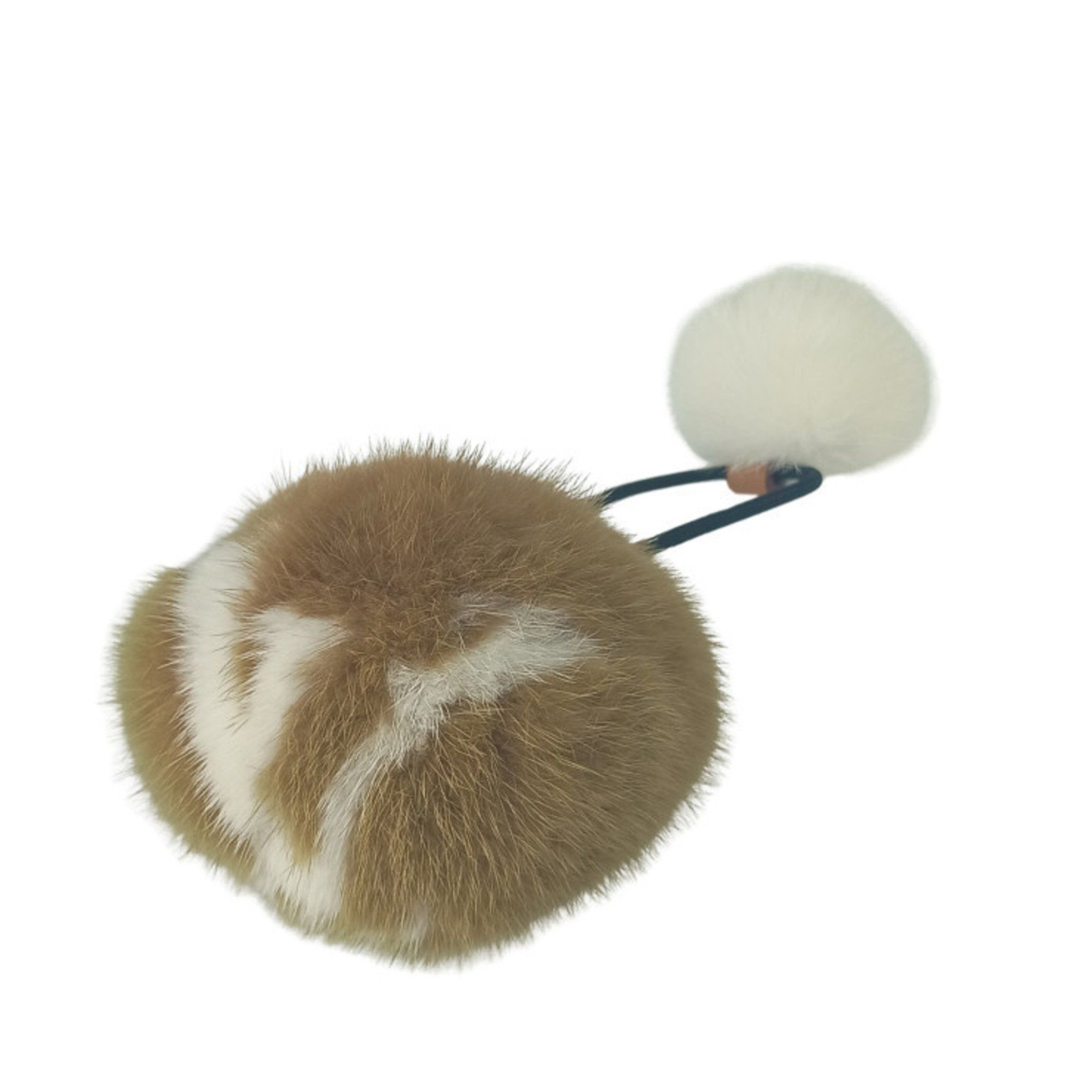 Louis Vuitton Louis Vuitton Hair Accessory Scrunchie Vison LV Cozy M77738 Brown and White Mink Fur for Women Size ONE SIZE - 1 Thumbnail