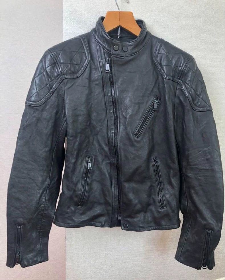 RRL Ralph Lauren RRL Ralph Lauren Motorcycle diagonal leather jacket, polo Size US S / EU 44-46 / 1 - 1 Thumbnail
