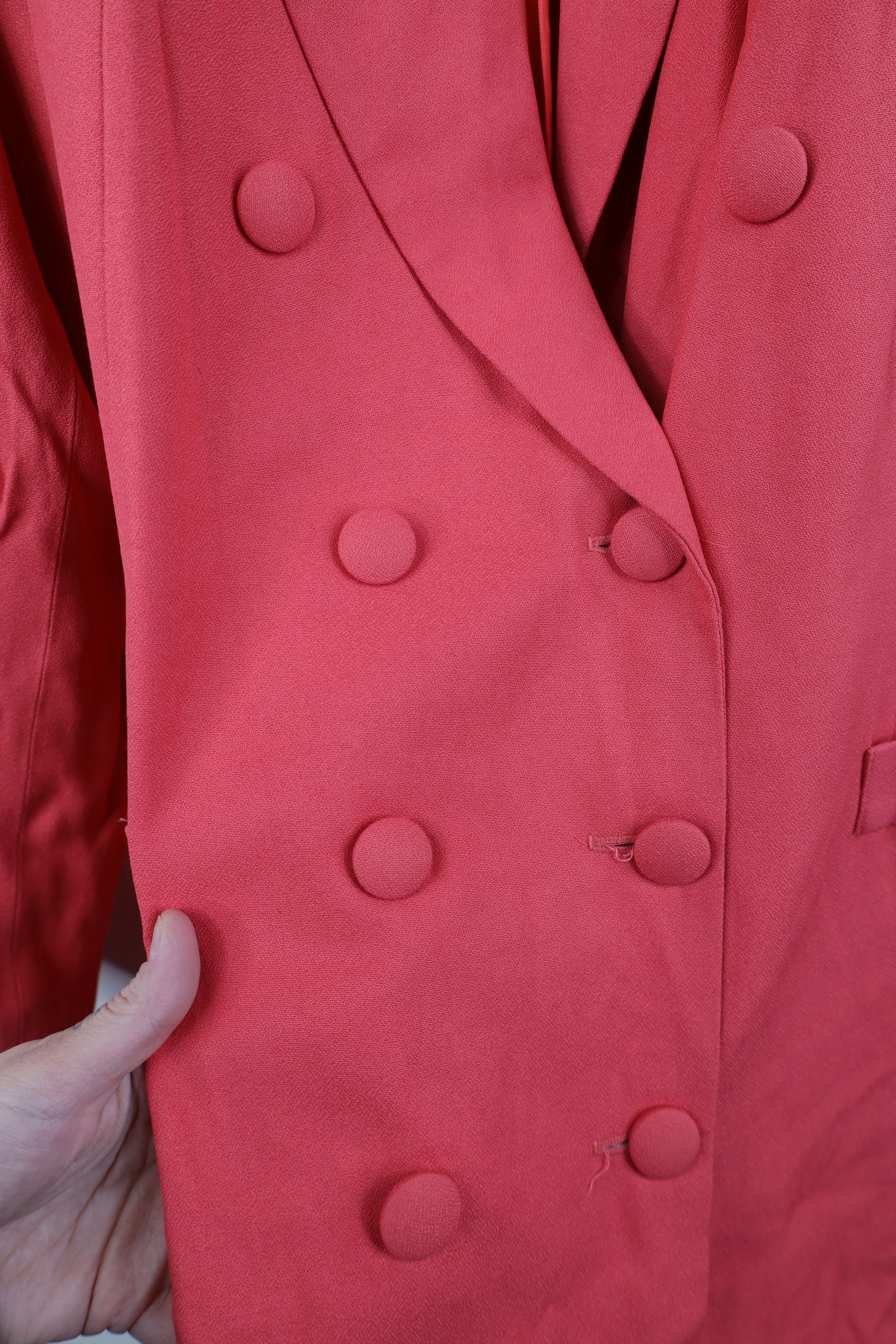 Vintage Vintage 80s 90s Streetwear Breasted Blazer Jacket Pink USA Size XXL / US 16-18 / IT 52-54 - 5 Thumbnail