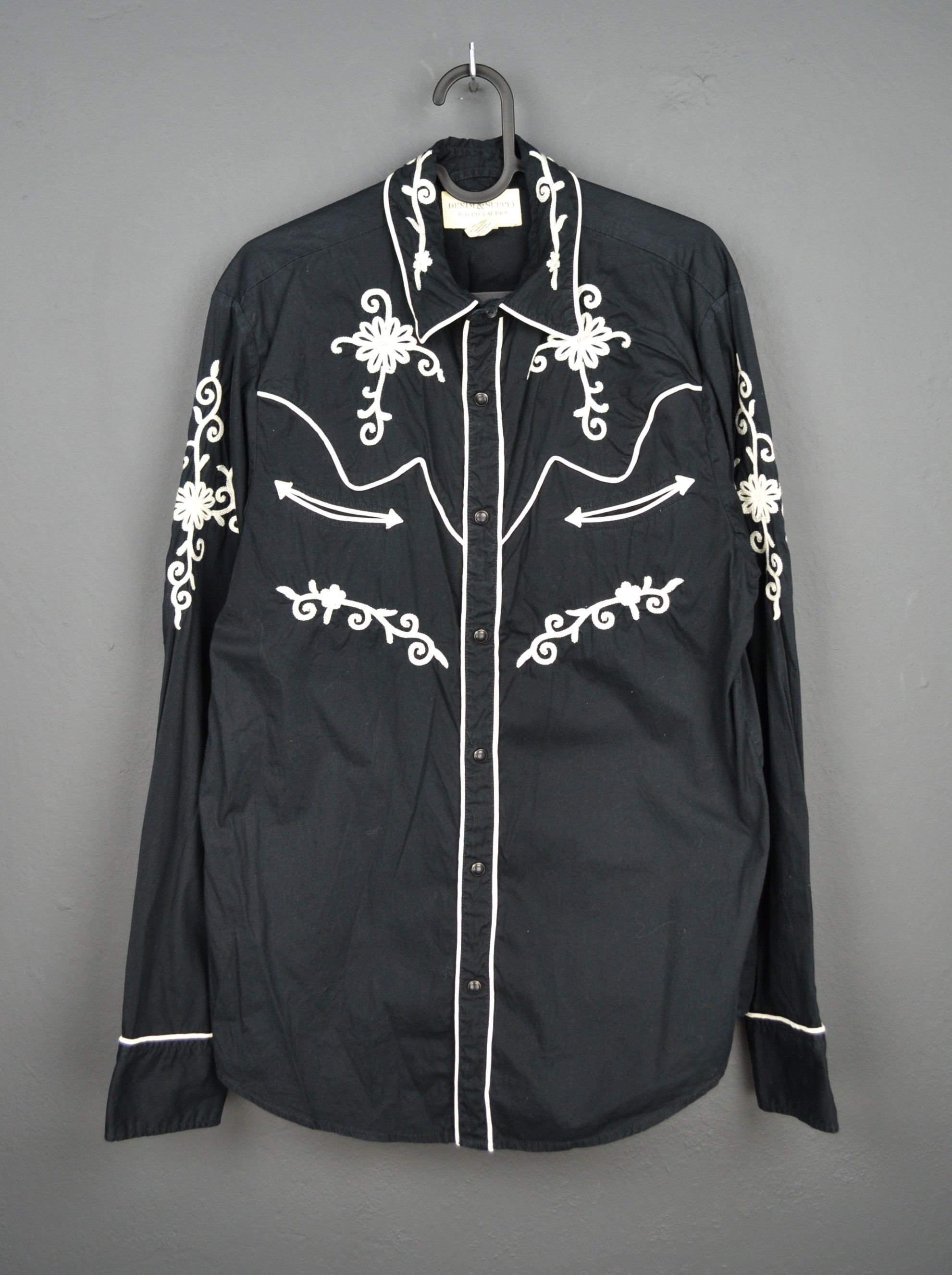 Denim & Supply Ralph Lauren Ralph Lauren Denim & Supply Rodeo Western Shirt Black M Size US M / EU 48-50 / 2 - 1 Thumbnail