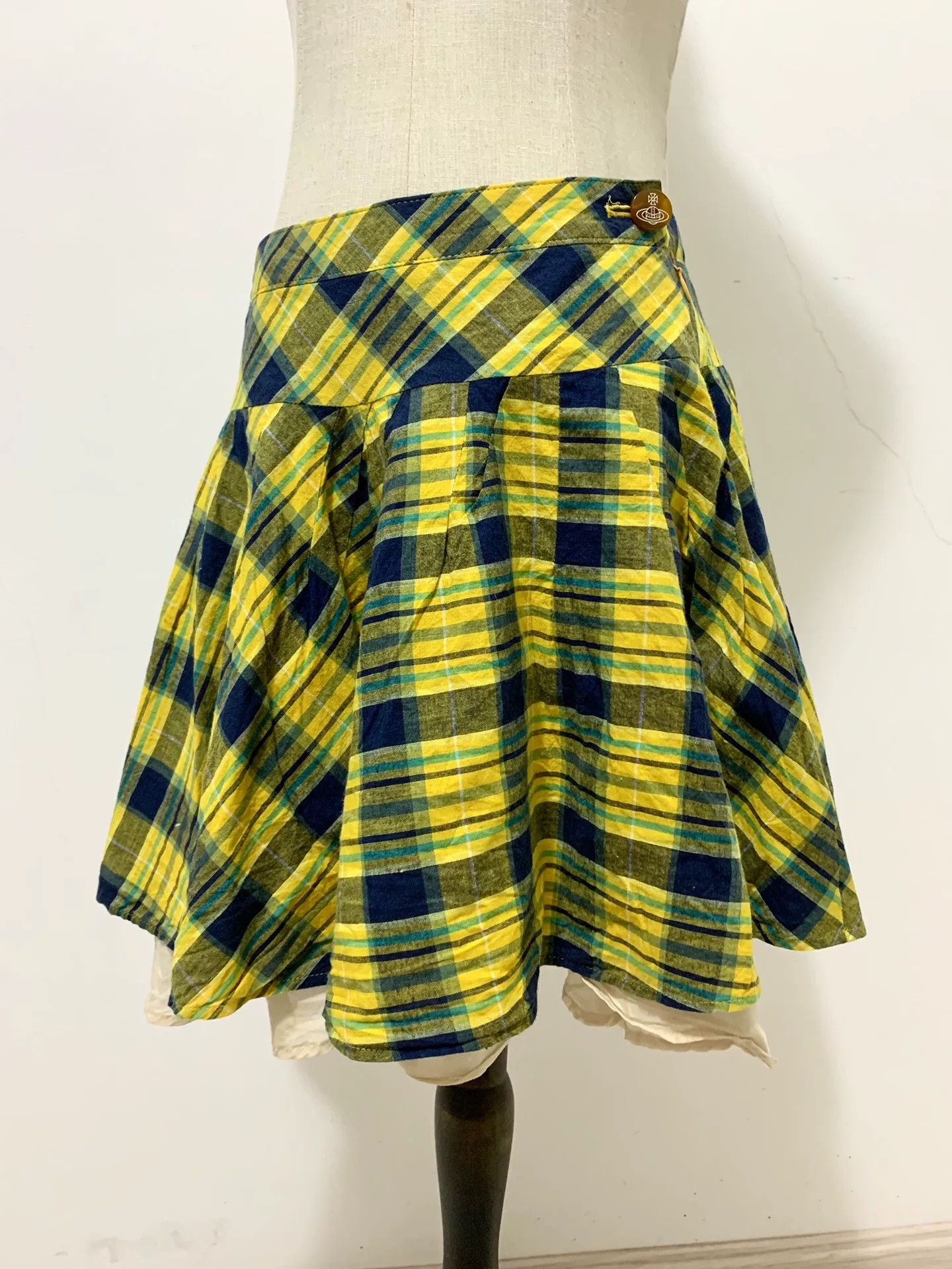 Vivienne Westwood Yellow Plaid Skirt