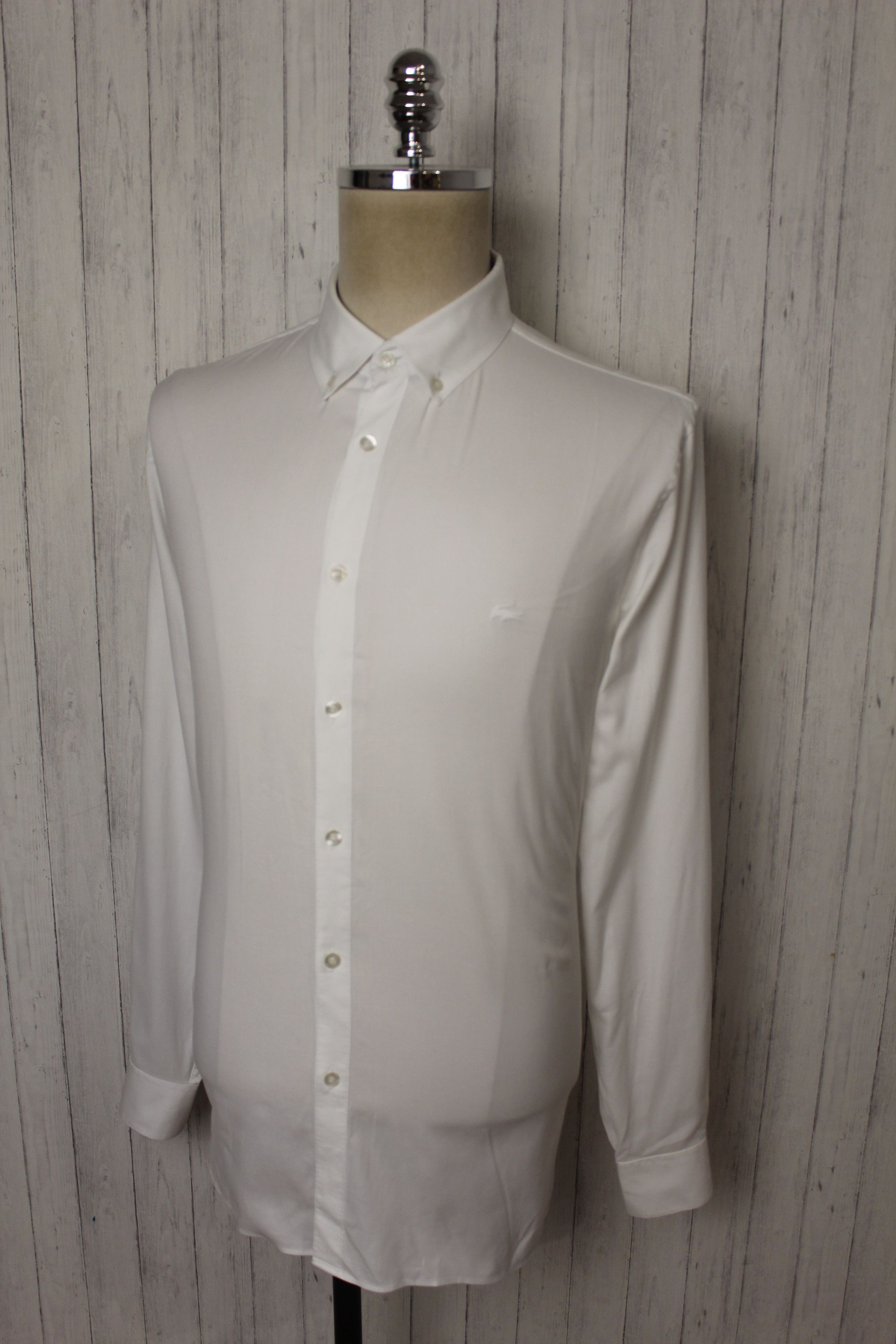 Lacoste LACOSTE Long Sleeve White Shirt Size FR 43 Size US L / EU 52-54 / 3 - 3 Thumbnail