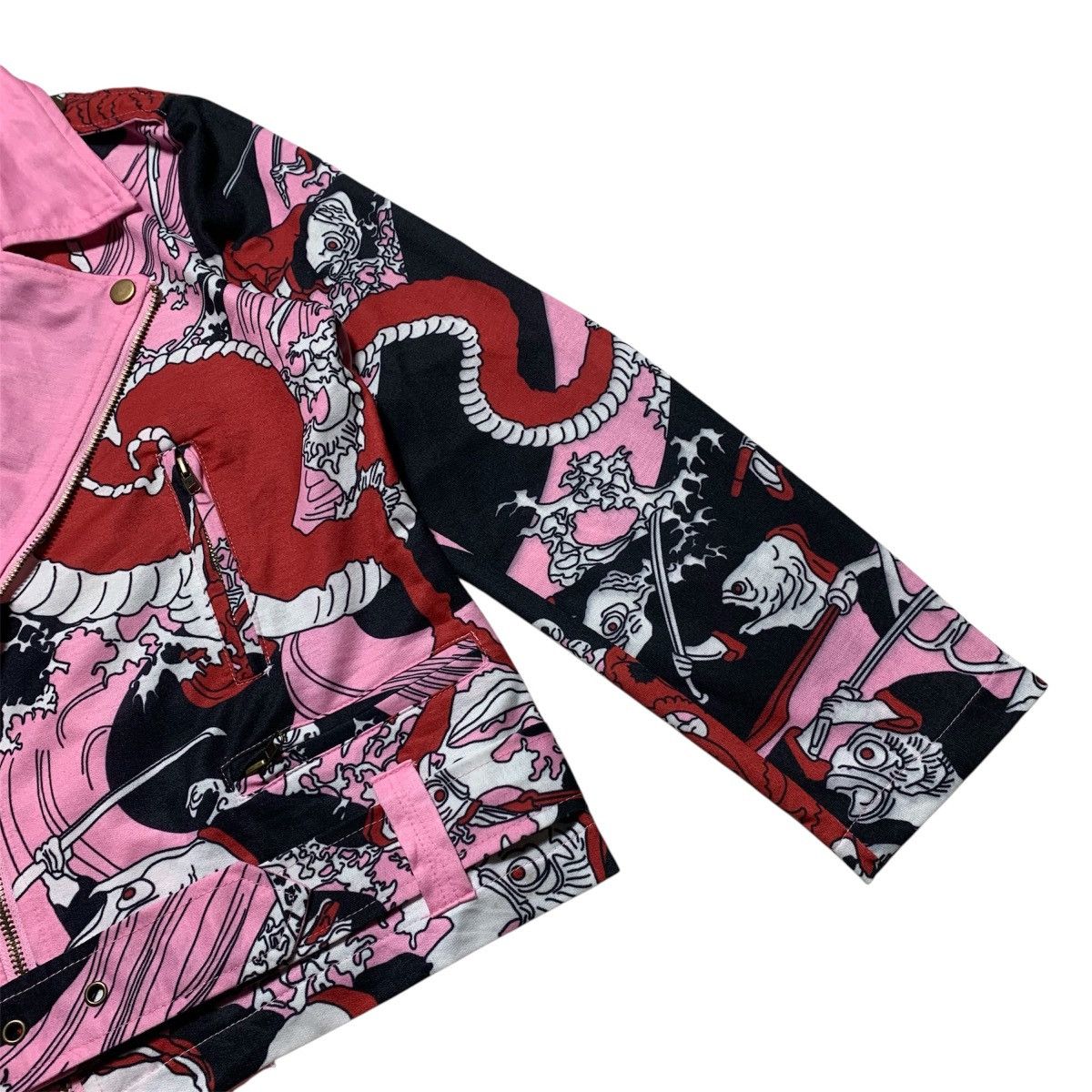 Japanese Brand Acdc Rag Chinese Dragon Biker Punk Style Asymmetrical Jacket Size US M / EU 48-50 / 2 - 6 Thumbnail