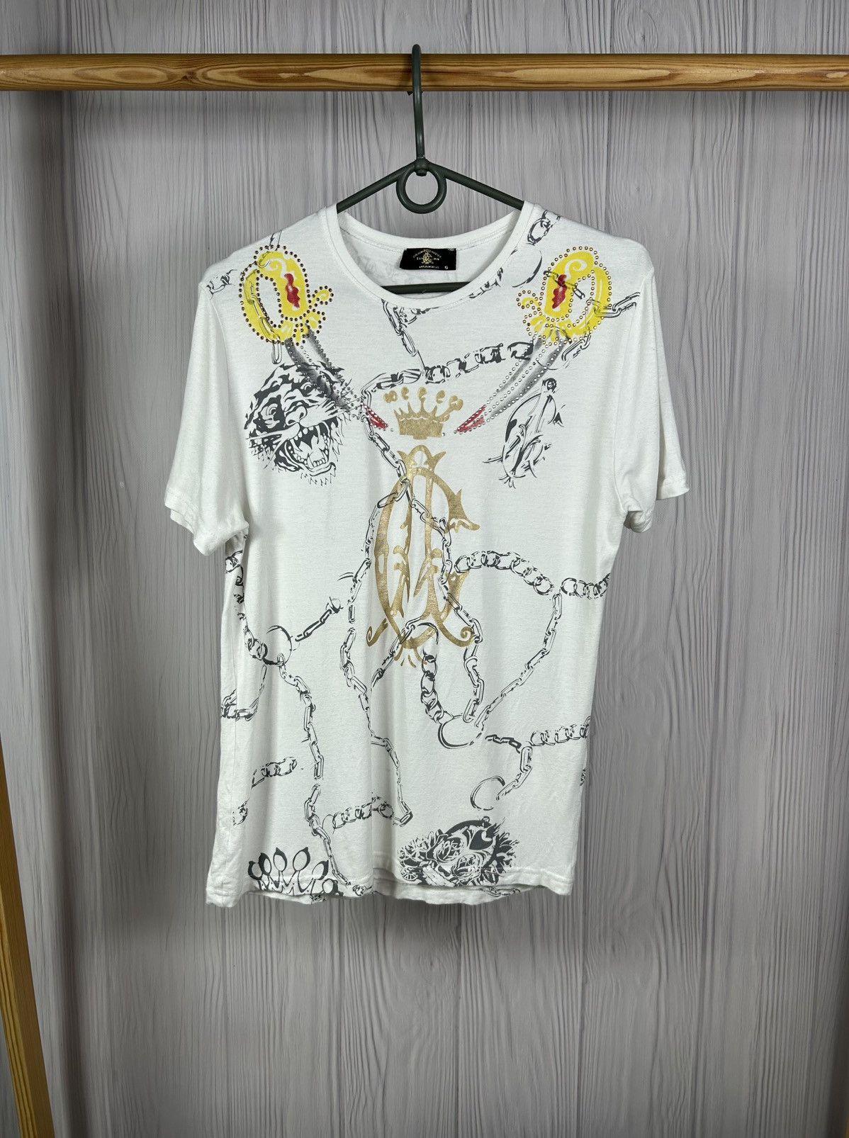 Christian Audigier Christian Audigier Ed Hardy Tiger Tattoo White T-shirt Sz S Size US S / EU 44-46 / 1 - 1 Thumbnail