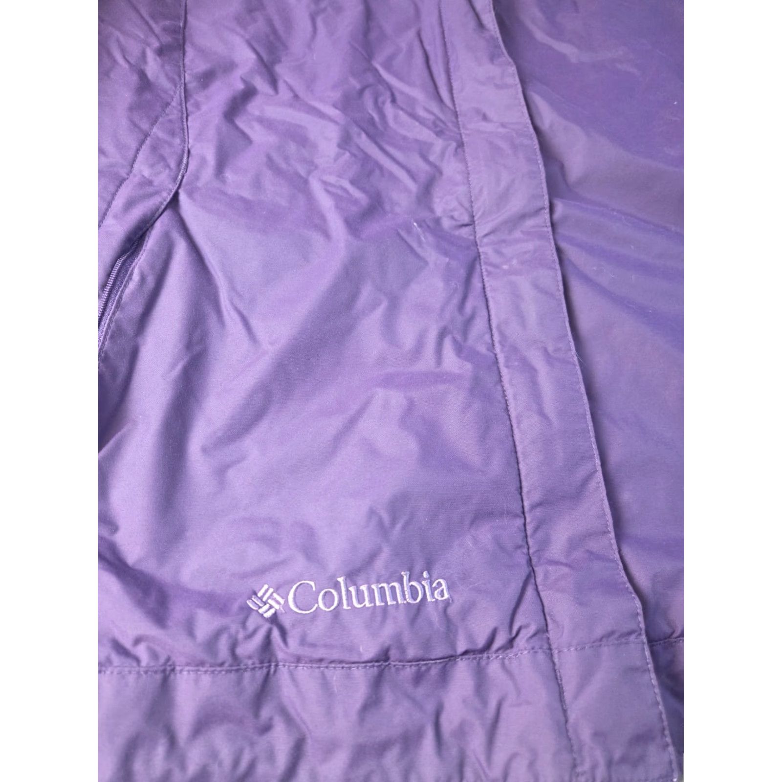 Vintage VINTAGE Columbia Women Jacket Full Zip With Attached hood Purple Waterproof Size L / US 10 / IT 46 - 3 Thumbnail