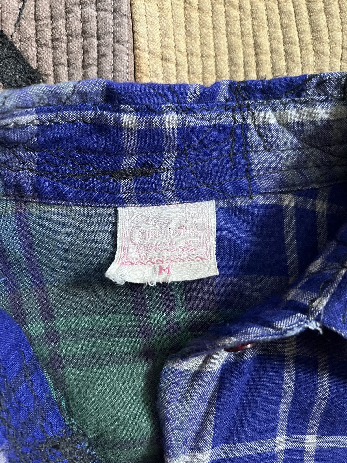 Flannel 100% Rayon Vintage Boro Flannel Shirt Distressed Kapital Size US M / EU 48-50 / 2 - 4 Thumbnail