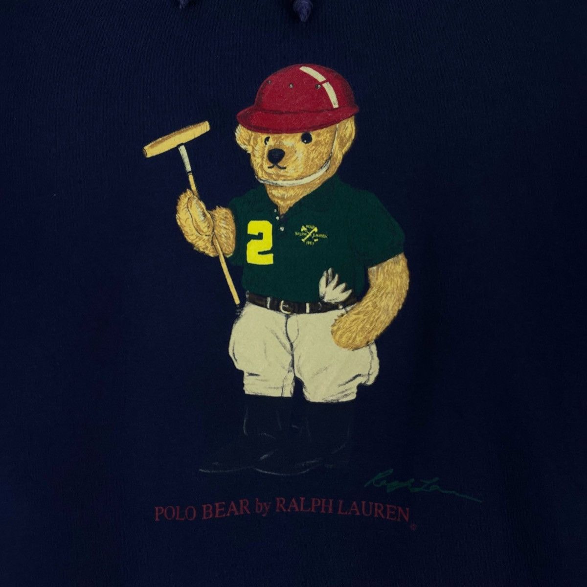 Polo Ralph Lauren × Ralph Lauren × Ralph Lauren Sport Vintage 90s Polo Ralph Lauren Polo Bear Hoodie Size US L / EU 52-54 / 3 - 6 Thumbnail