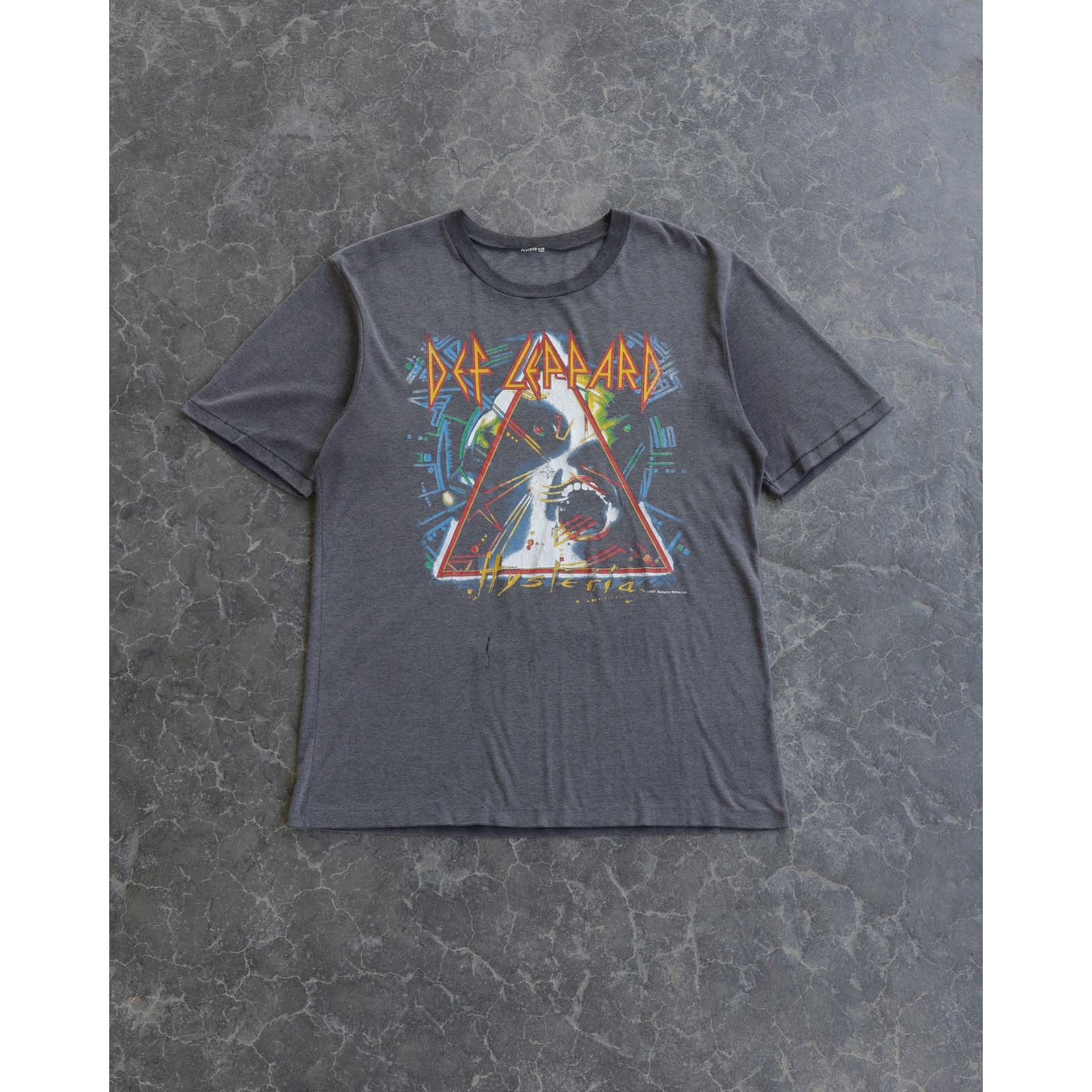 Band Tees Vintage 80s Def Leppard Hysteria Tour Faded Black Tee - L Size US L / EU 52-54 / 3 - 1 Thumbnail