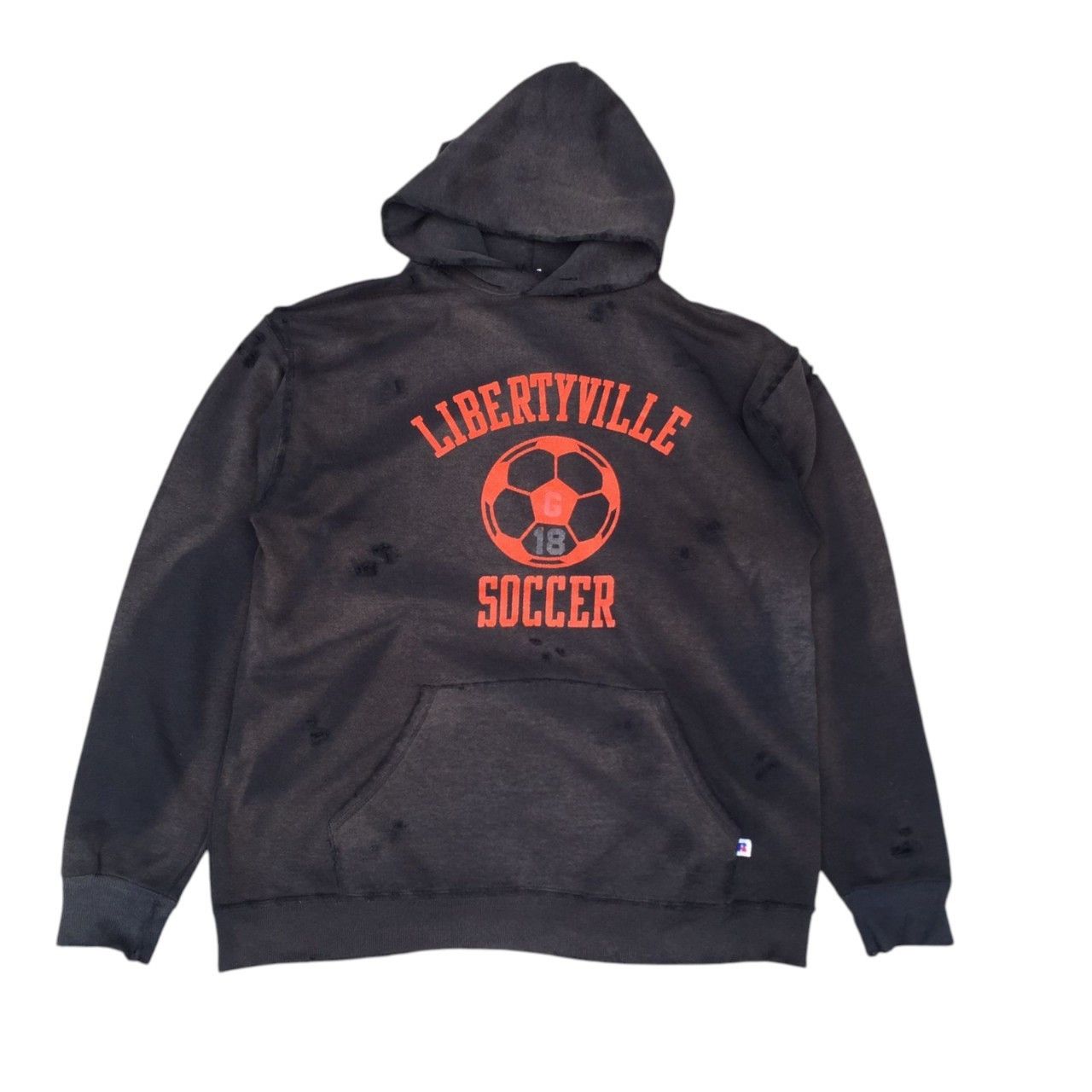 Russell Athletic × Vintage Vintage Russell Athletic Distressed Sunfaded Hoodies Size US L / EU 52-54 / 3 - 1 Thumbnail