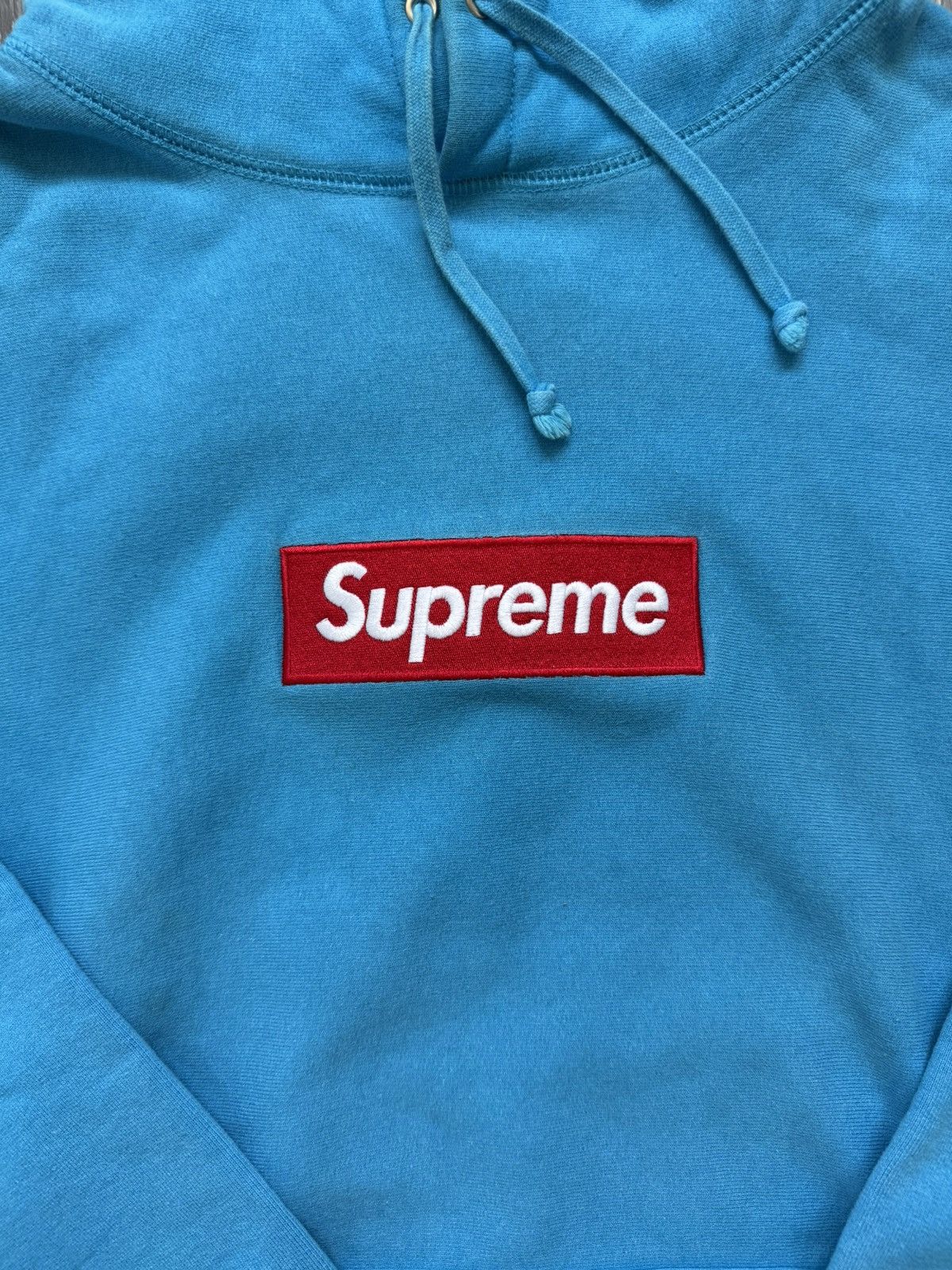 Supreme Navy Blue Box Logo Hoodie | Grailed