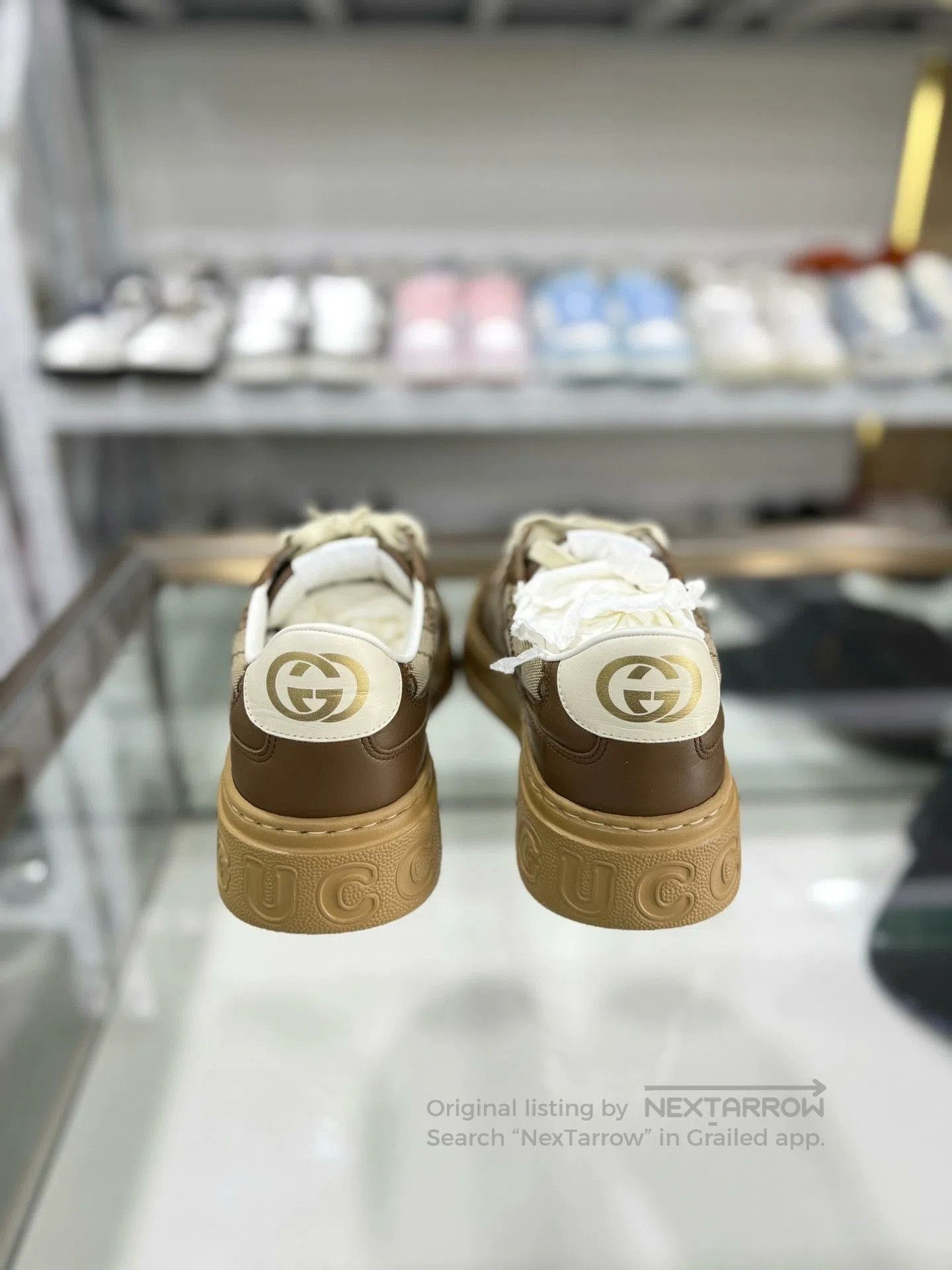Gucci Gucci Classic GG Monogram Biscuit Shoes. Size US 6.5 / EU 39-40 - 3 Thumbnail