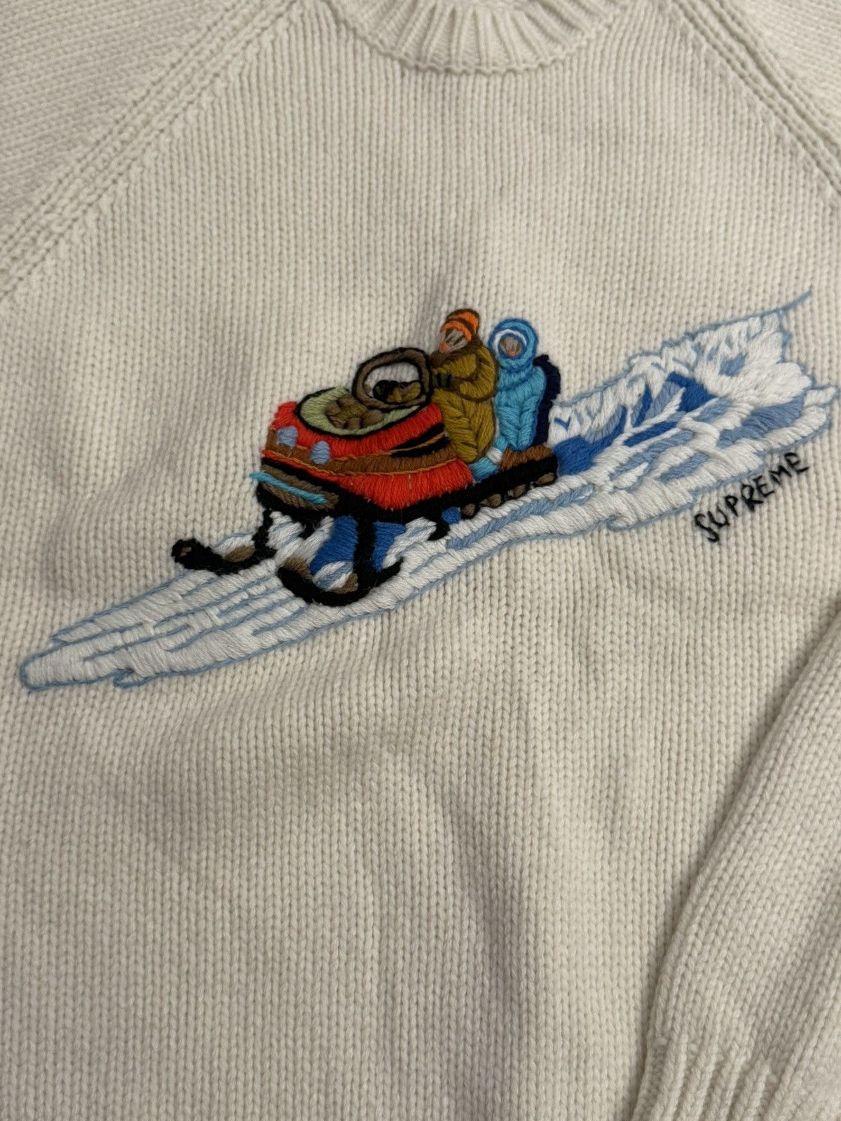 Supreme Supreme Snowmobile Sweater (White) Size US S / EU 44-46 / 1 - 2 Thumbnail