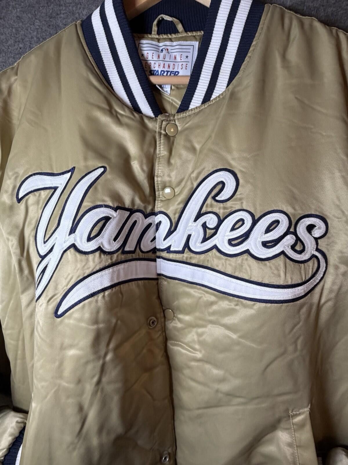 Starter Vintage STARTER New York Yankees Jacket 2XL Champagne New Size ONE SIZE - 5 Thumbnail