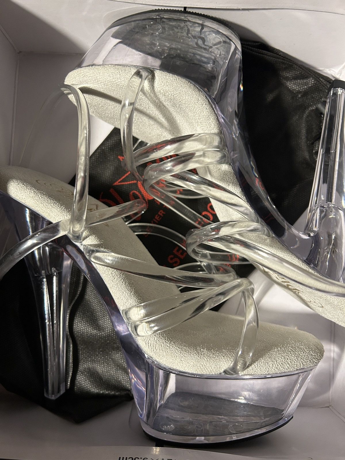 Pleaser Clear Pleaser heels NEVER WORN Size US 8 / IT 38 - 1 Thumbnail