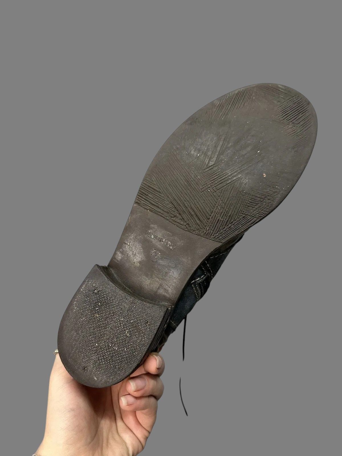 14th Addiction AS 98 Style Italian Leather Boots with Metal Zip Detail Size US 9 / IT 39 - 10 Thumbnail