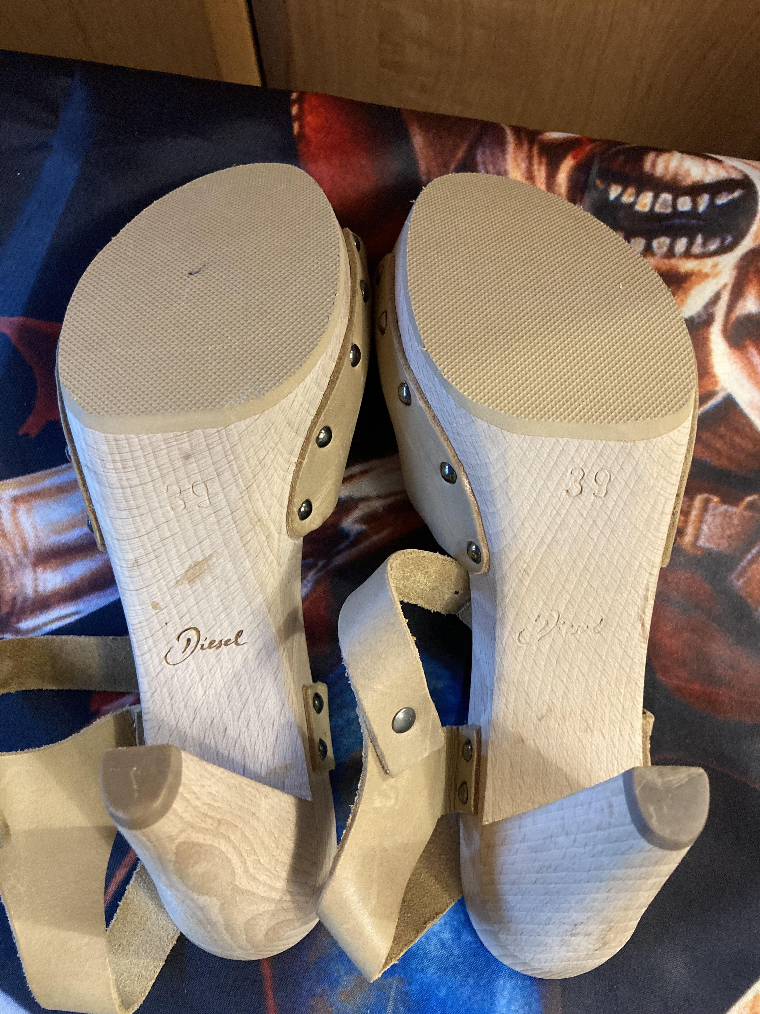 Diesel × Vintage Diesel Soft nubuk high heel sandals with decorative nails Size US 8 / IT 38 - 12 Thumbnail