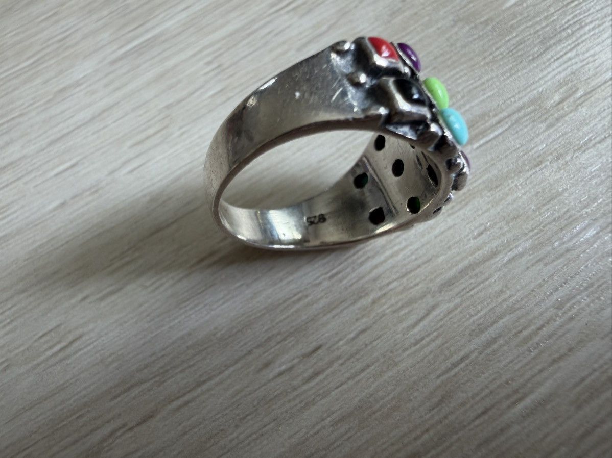 Vintage Vintage Sterling Silver Multi-Gem Ring Sz 7.25 Size ONE SIZE - 5 Thumbnail