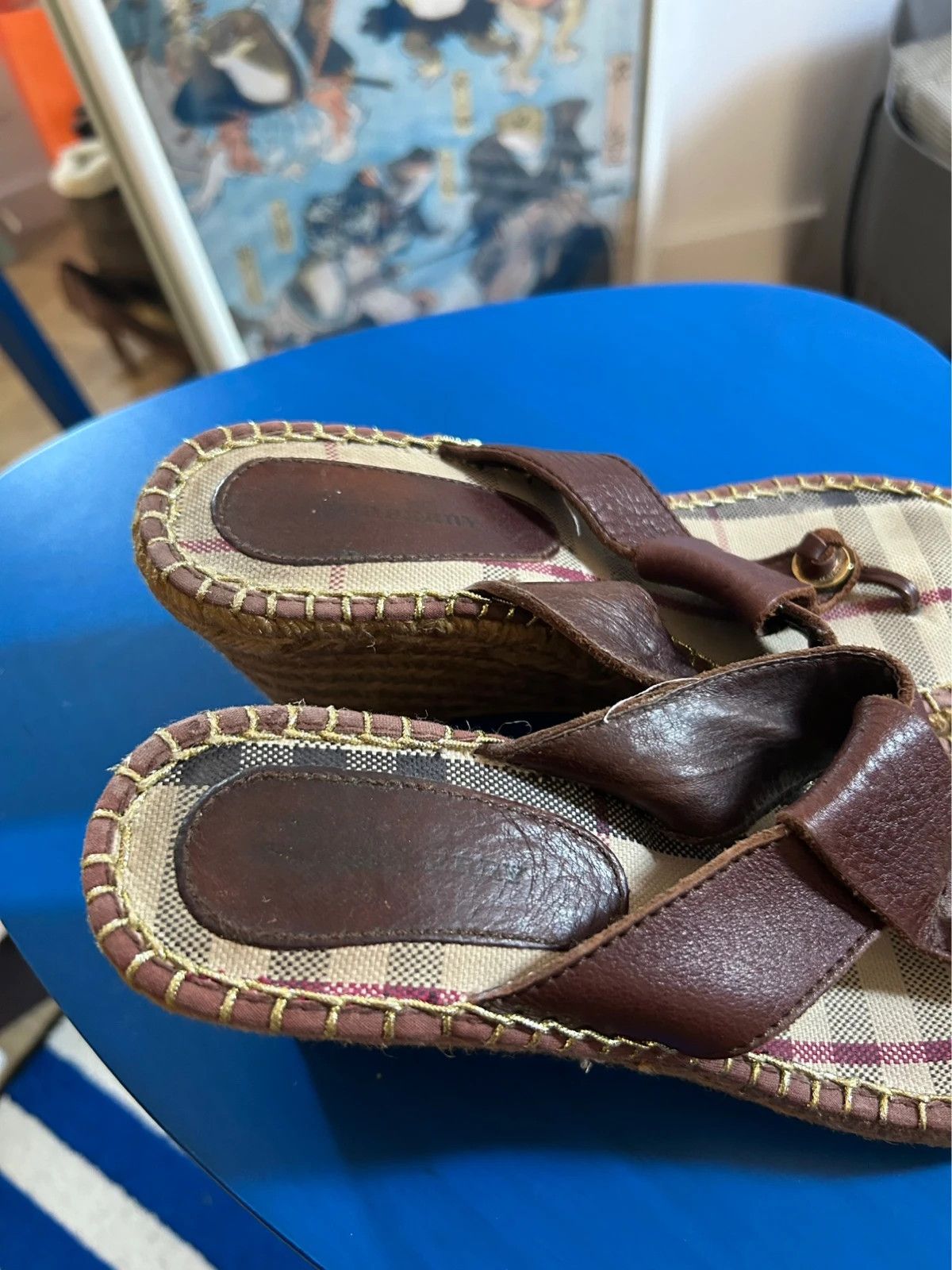 Burberry Burberry Wedge Sandals Size US 7 / IT 37 - 6 Thumbnail