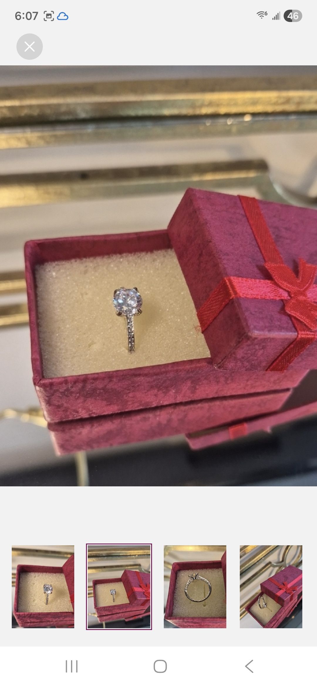 Other Round Clear Stone Pavé Band Ring-Cubic Zirconium Size ONE SIZE - 2 Thumbnail