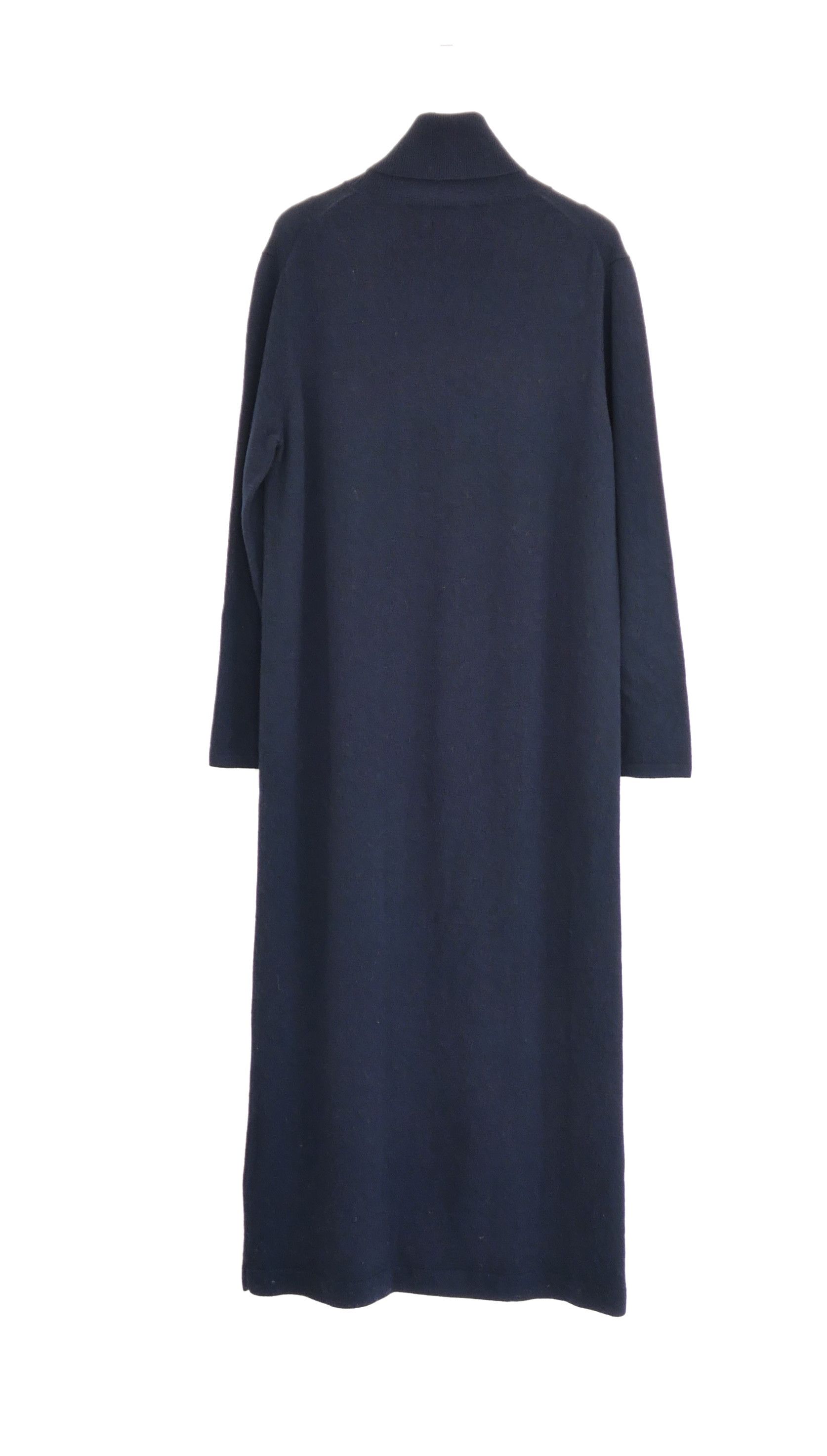 Allude Allude Navy Wool/Cashmere Sweater Dress Size L / US 10 / IT 46 - 3 Thumbnail