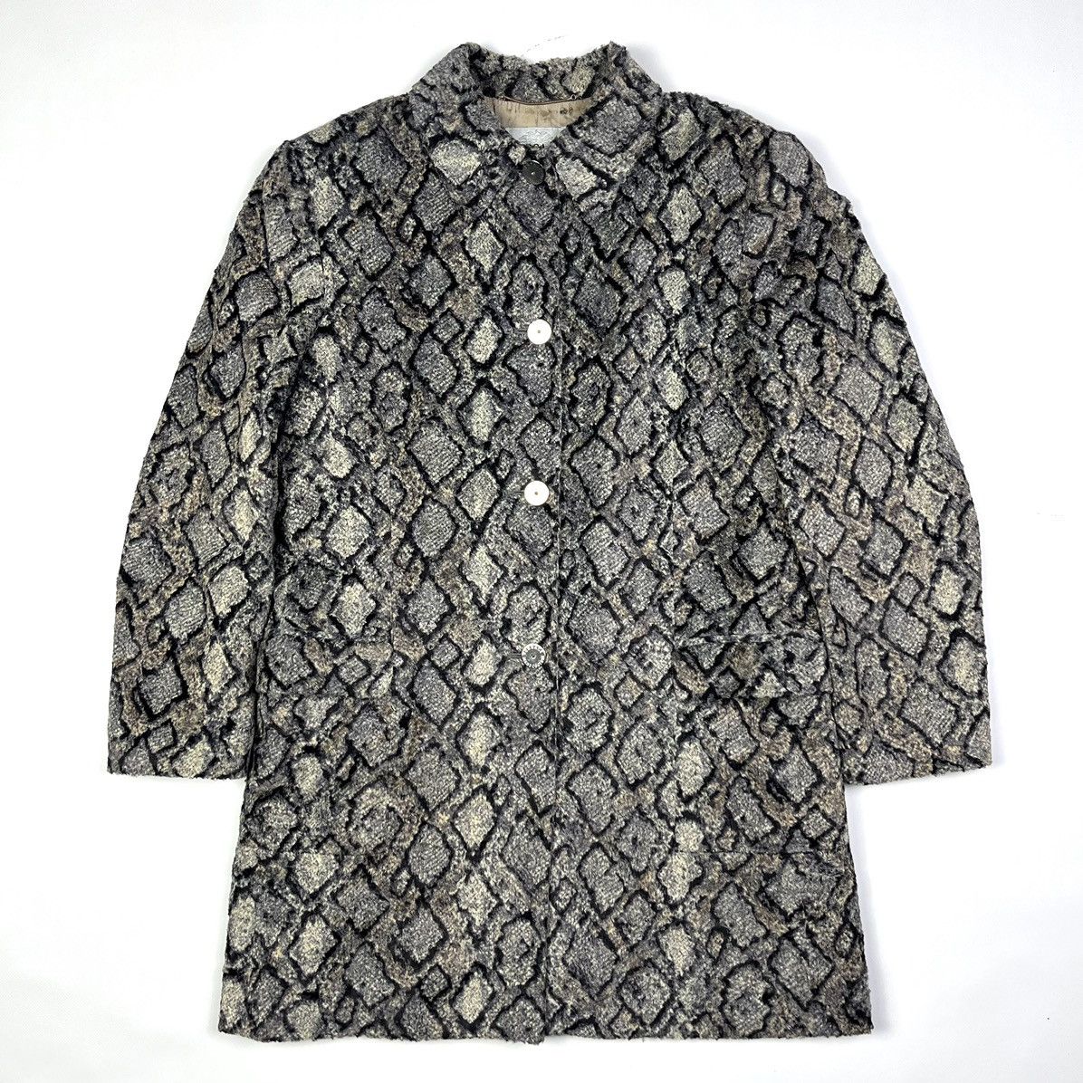 Versace Jeans Couture × Vintage Versace Jeans Couture Python Fur Coat Archival Clothing Rare Size L / US 10 / IT 46 - 2 Thumbnail