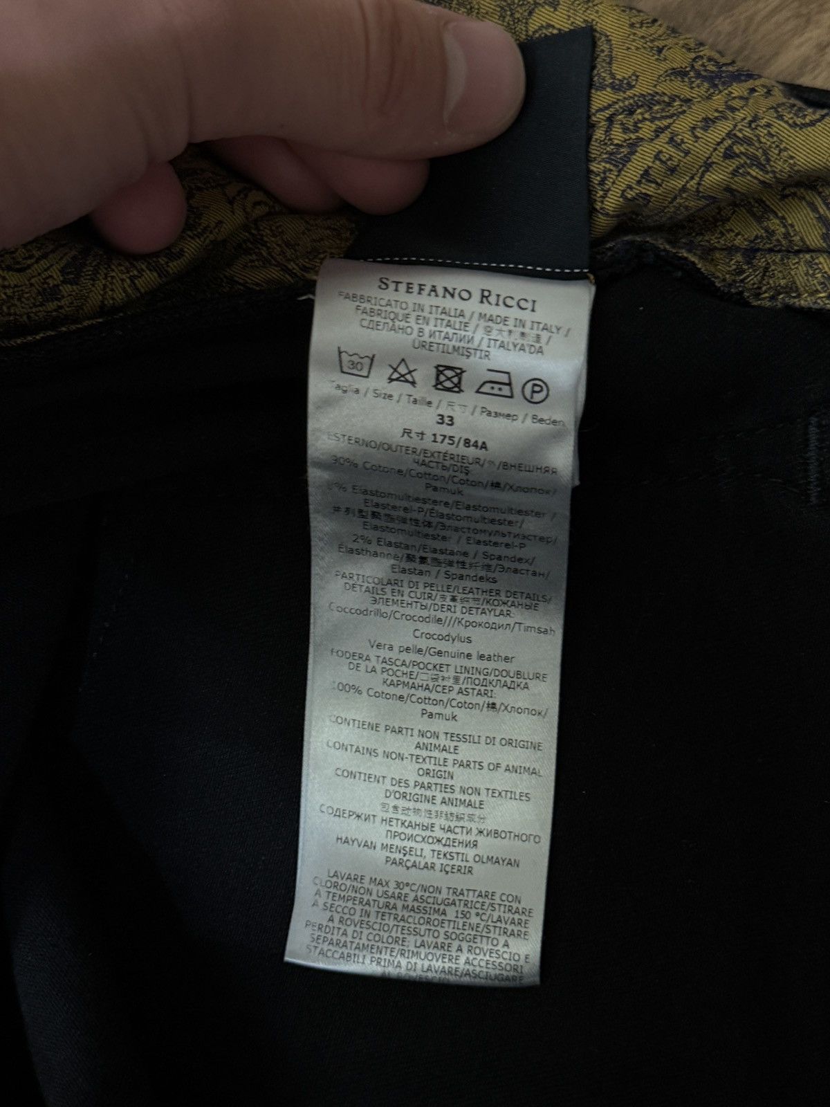 Stefano Ricci Stefan Ricci crocodile leather denim jeans Size US 33 - 10 Thumbnail