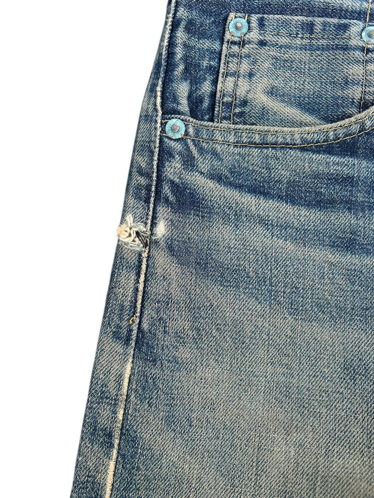 Kapital Thrashed Vintage Levis Big E Selvedge Denim Jeans Size US 33 - 5 Thumbnail