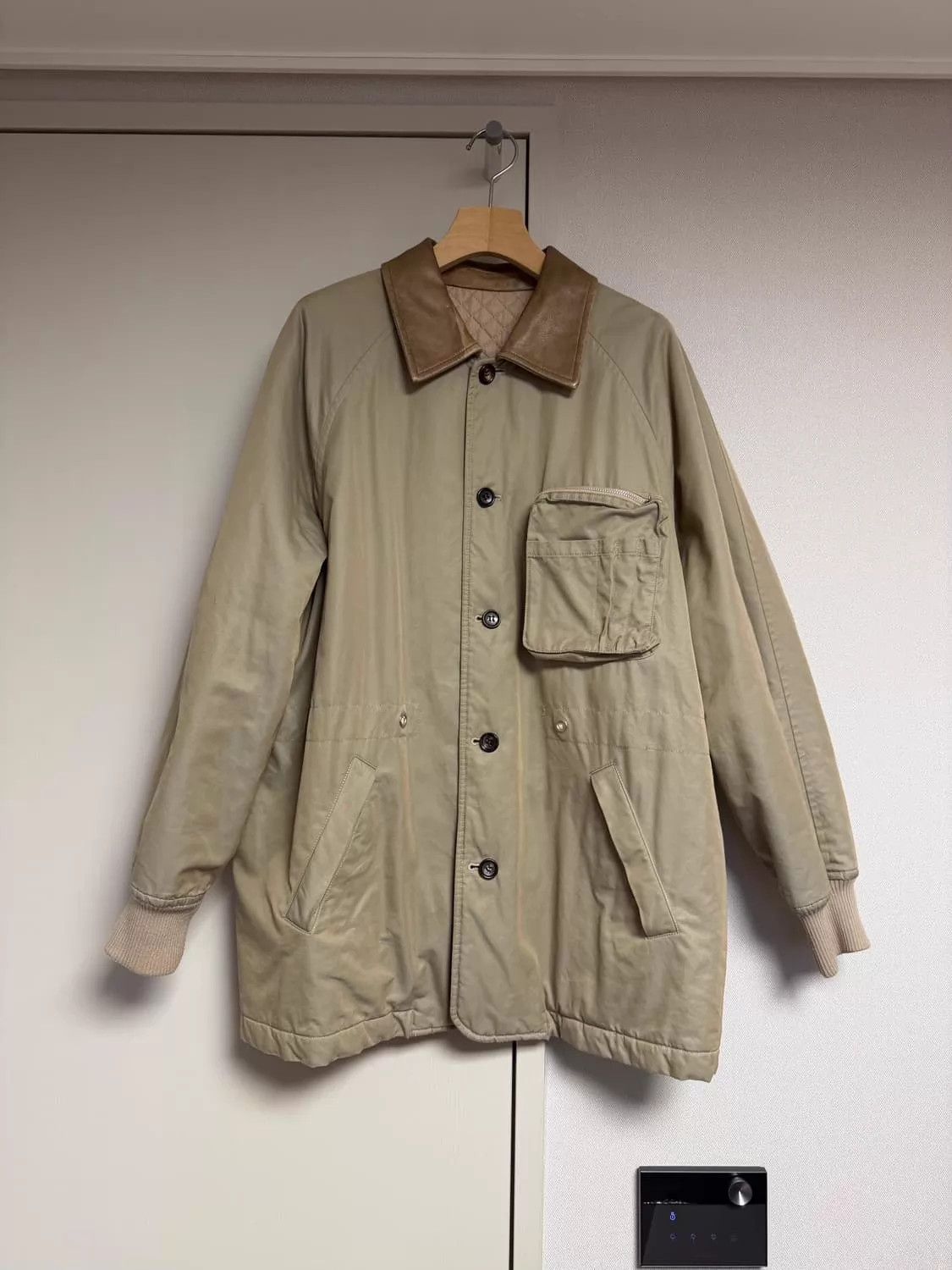 Comme des Garcons CDG 90s Manhattan Work Jacket w/ Tan Leather Collar Size US M / EU 48-50 / 2 - 1 Thumbnail