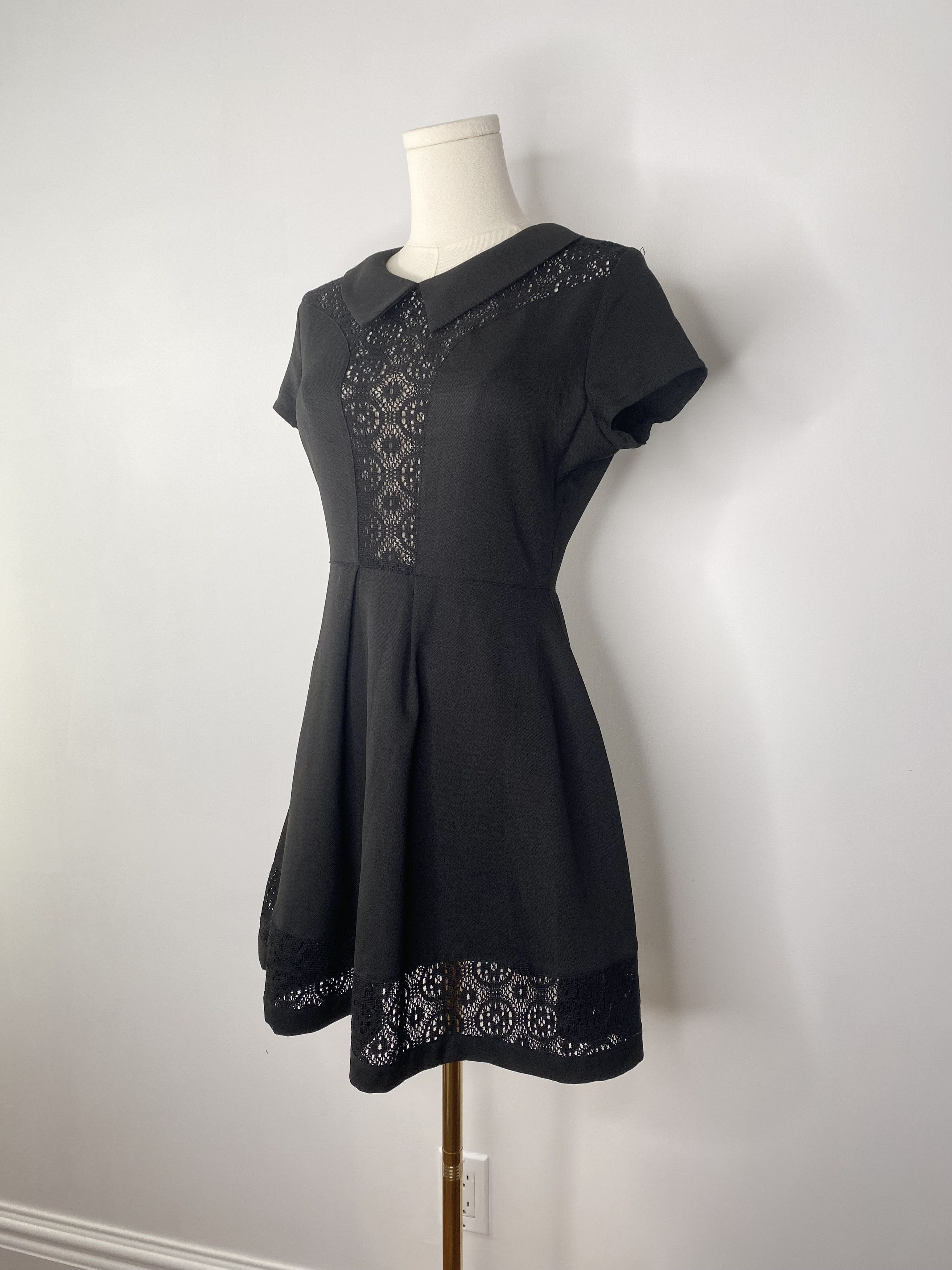 dollskill black dresses Unholy Chiffon Layered Dress With Detachable Bell Sleeves main image 1