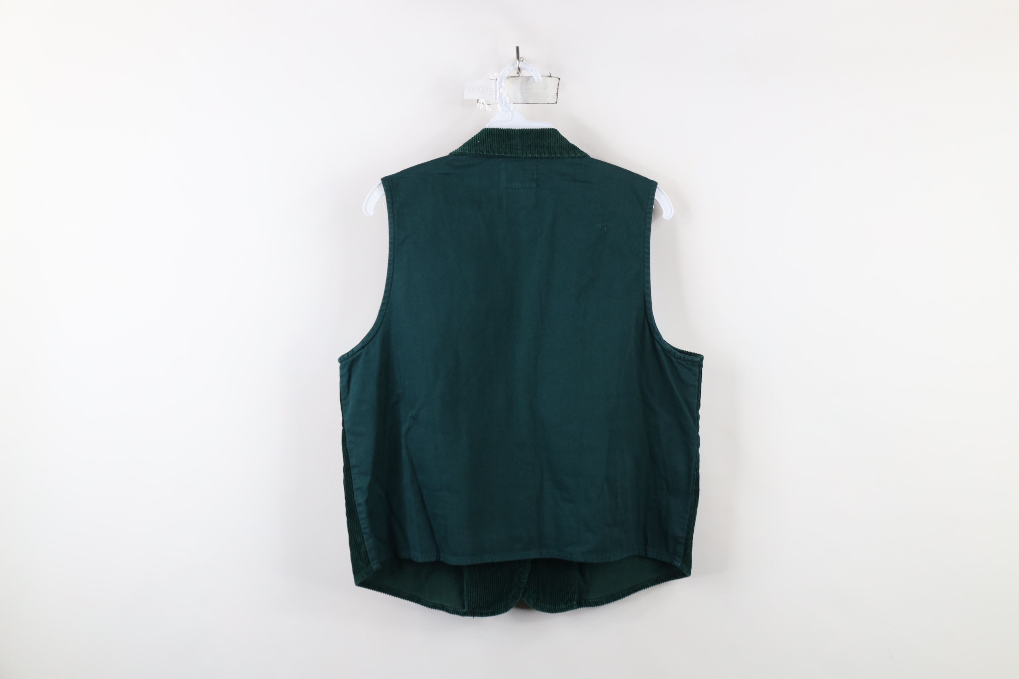 Vintage Vintage 90s Streetwear Corduroy Button Vest Jacket Green Size S / US 4 / IT 40 - 10 Thumbnail