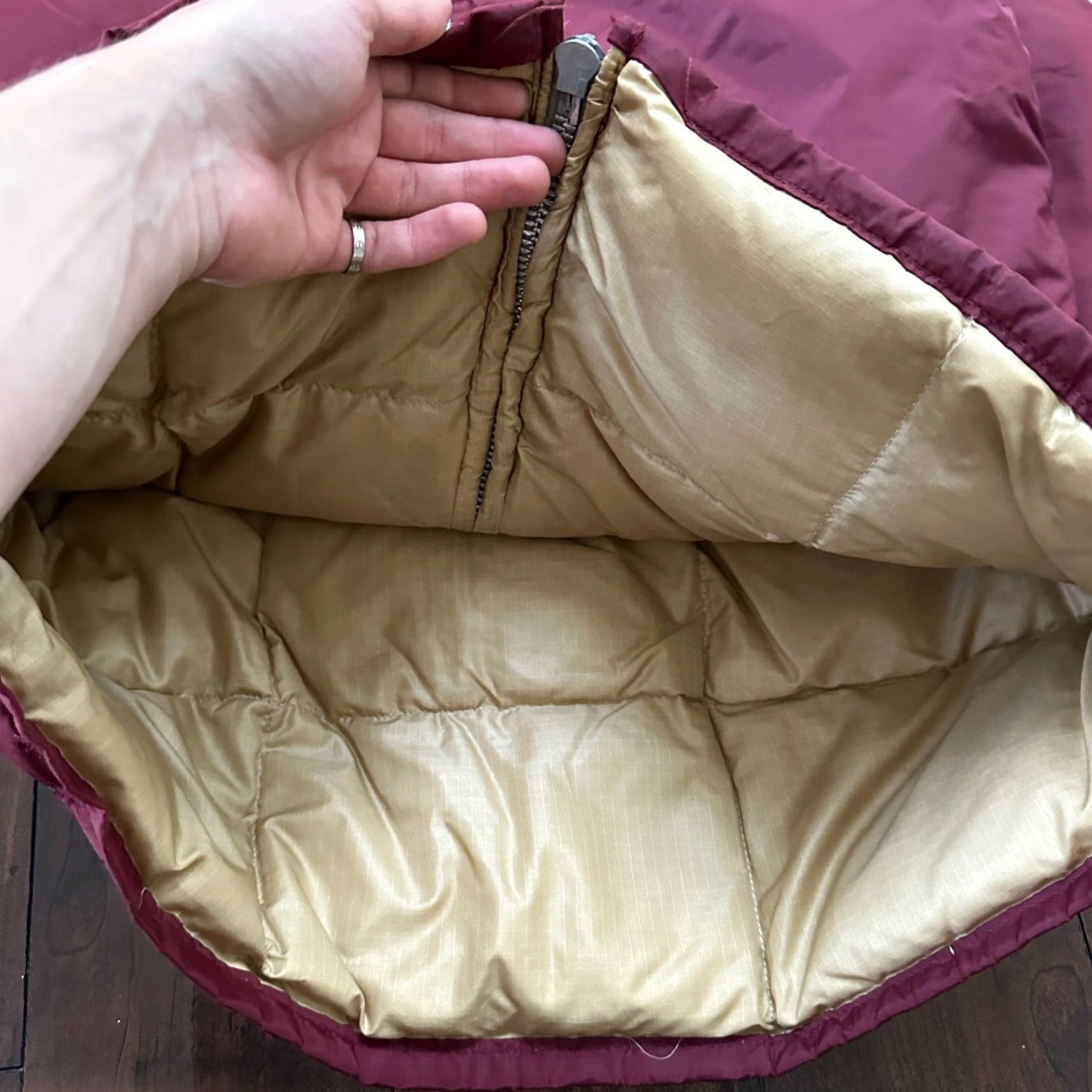 Vintage Vintage 1960s Alp Sport Jacket Parka Ski Coat Down Goose L Ski Red Talon zip Bauer Nylon Size US L / EU 52-54 / 3 - 4 Thumbnail