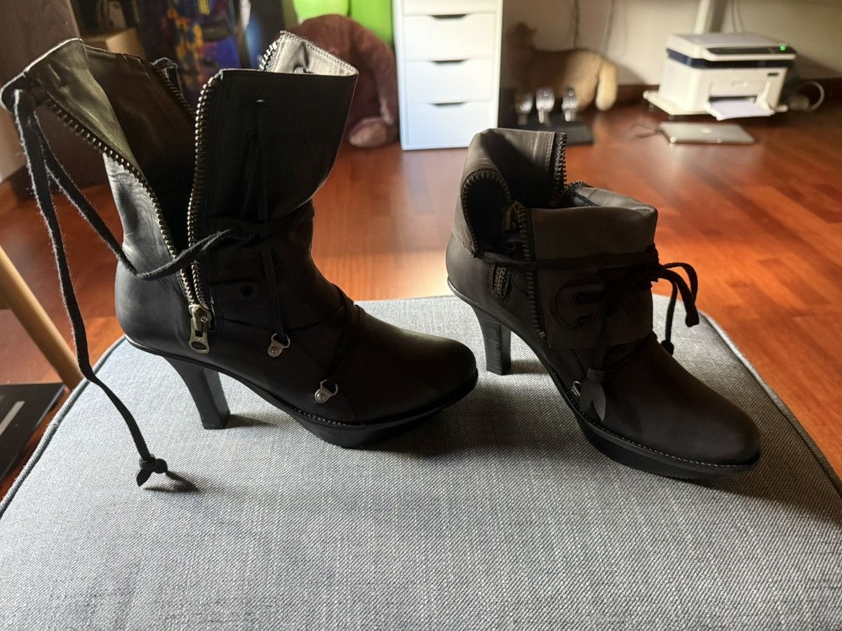 Marithe + Francois Girbaud Marithé François Girbaud Archival High-Heeled Combat Boots Size US 7 / IT 37 - 3 Thumbnail