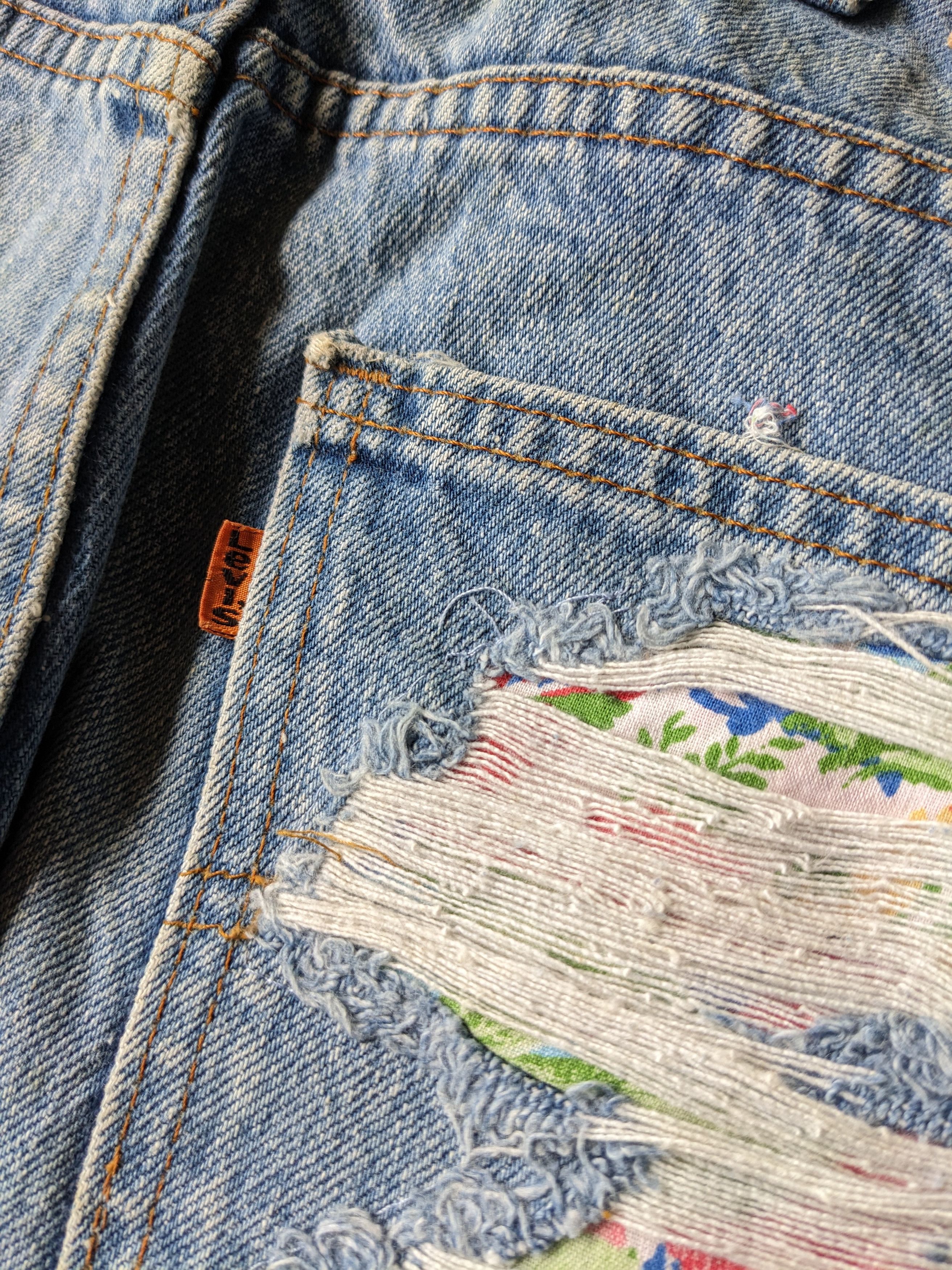 LVC × Levi's × Vintage Vintage 80s Levi's Orange tab flare patchwork Size US 32 / EU 48 - 8 Thumbnail