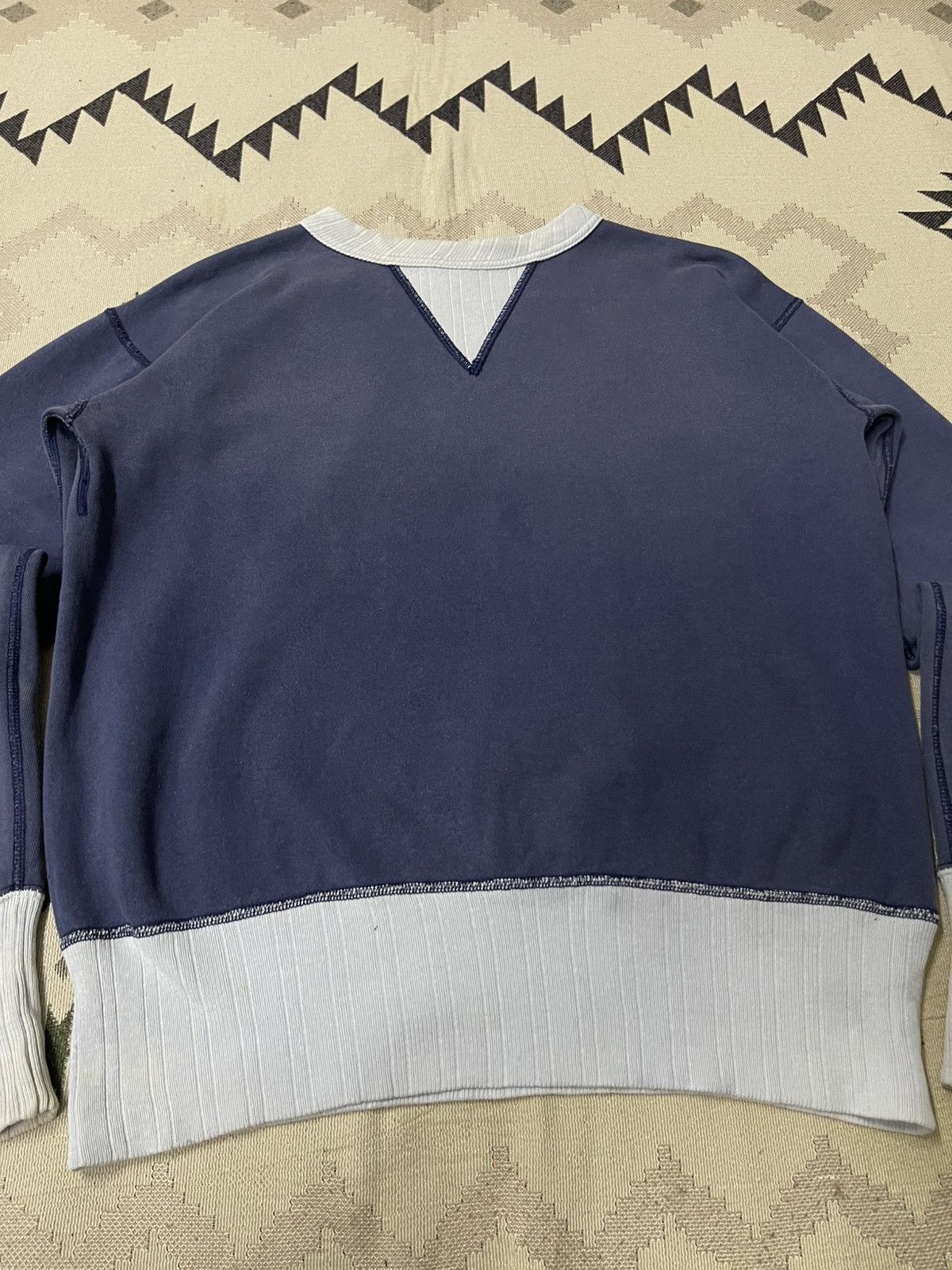 Full Count & Co. 90s FULLCOUNT WINDSHIELD DOUBLE V SUNFADED SWEATSHIRT Size US S / EU 44-46 / 1 - 4 Thumbnail