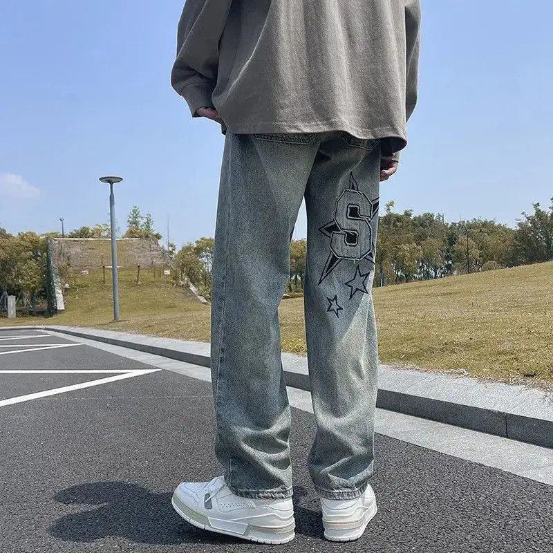 Japanese Brand Retro straight leg embroidered jeans Size US 32 / EU 48 - 6 Thumbnail