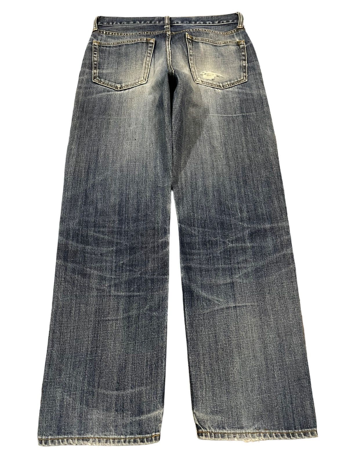 Uniqlo Vintage Japanese Uniqlo Blue Wash Style Distress Jeans Size US 30 / EU 46 - 2 Thumbnail