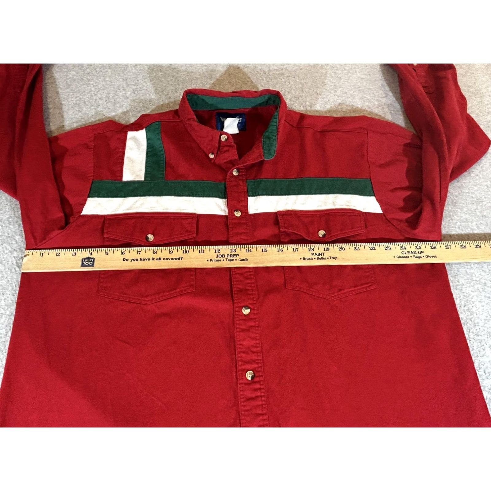 Wrangler VINTAGE Wrangler Shirt Mens 2XL Red Button Long Sleeve Western Cowboy Heavyweight XXL Size US XXL / EU 58 / 5 - 3 Thumbnail