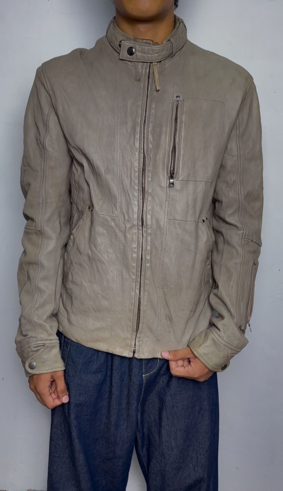 Unknown London Unknown London Leather Biker Jacket Size US M / EU 48-50 / 2 - 1 Thumbnail