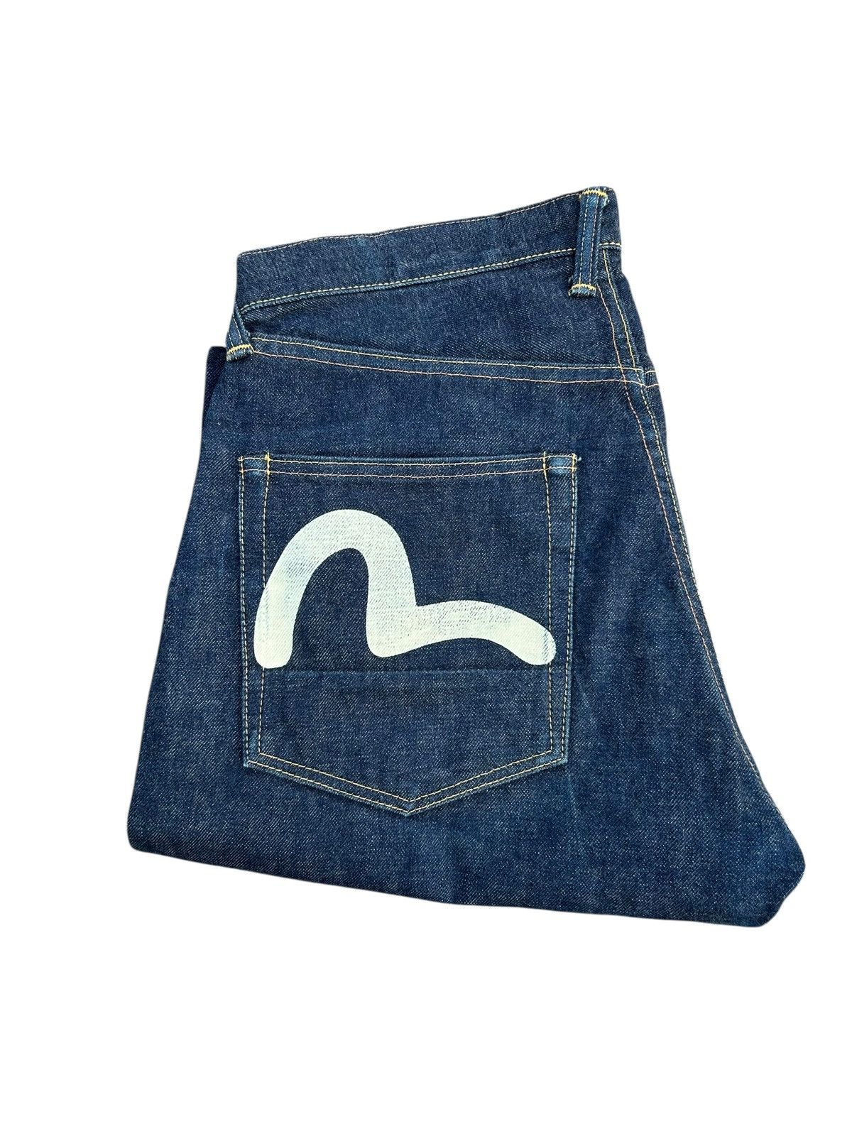 Kapital VINTAGE EVISU SELVEDGE THRASHED DENIM JEANS Size US 32 / EU 48 - 3 Thumbnail