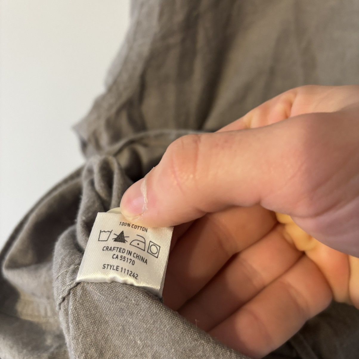 Frank & Oak Frank And Oak Grey Cotton Cloth Textures Button Down Shirt Size US XL / EU 56 / 4 - 6 Thumbnail