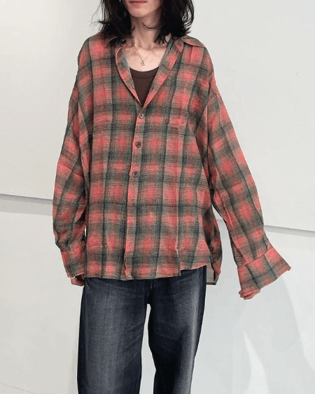 Our Legacy Borrowed Shirt Big Lumbercheck Print | Grailed