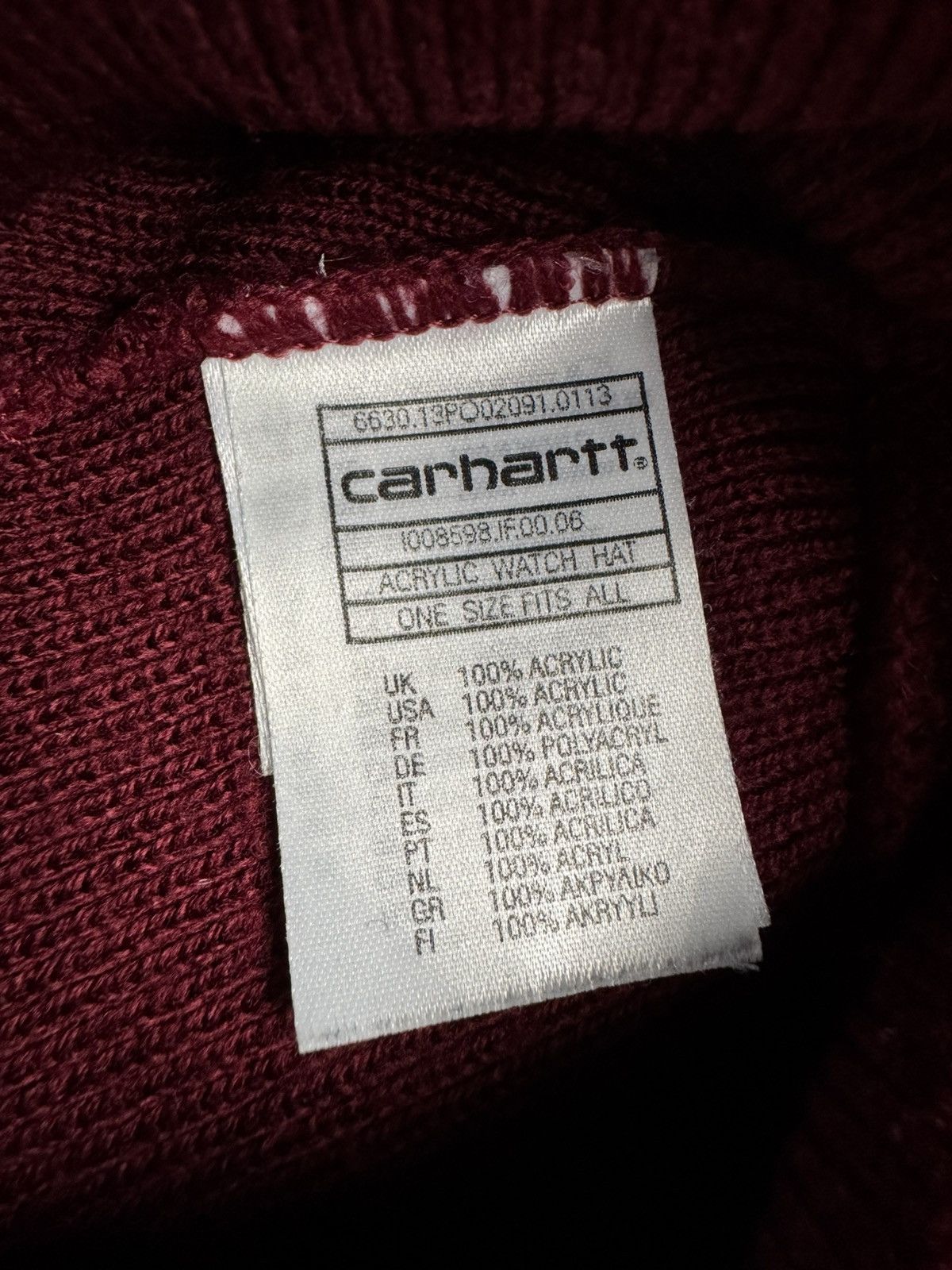 Carhartt × Vintage Vintage Carhartt watch hat beefy thick beanie earth tones Size ONE SIZE - 7 Thumbnail