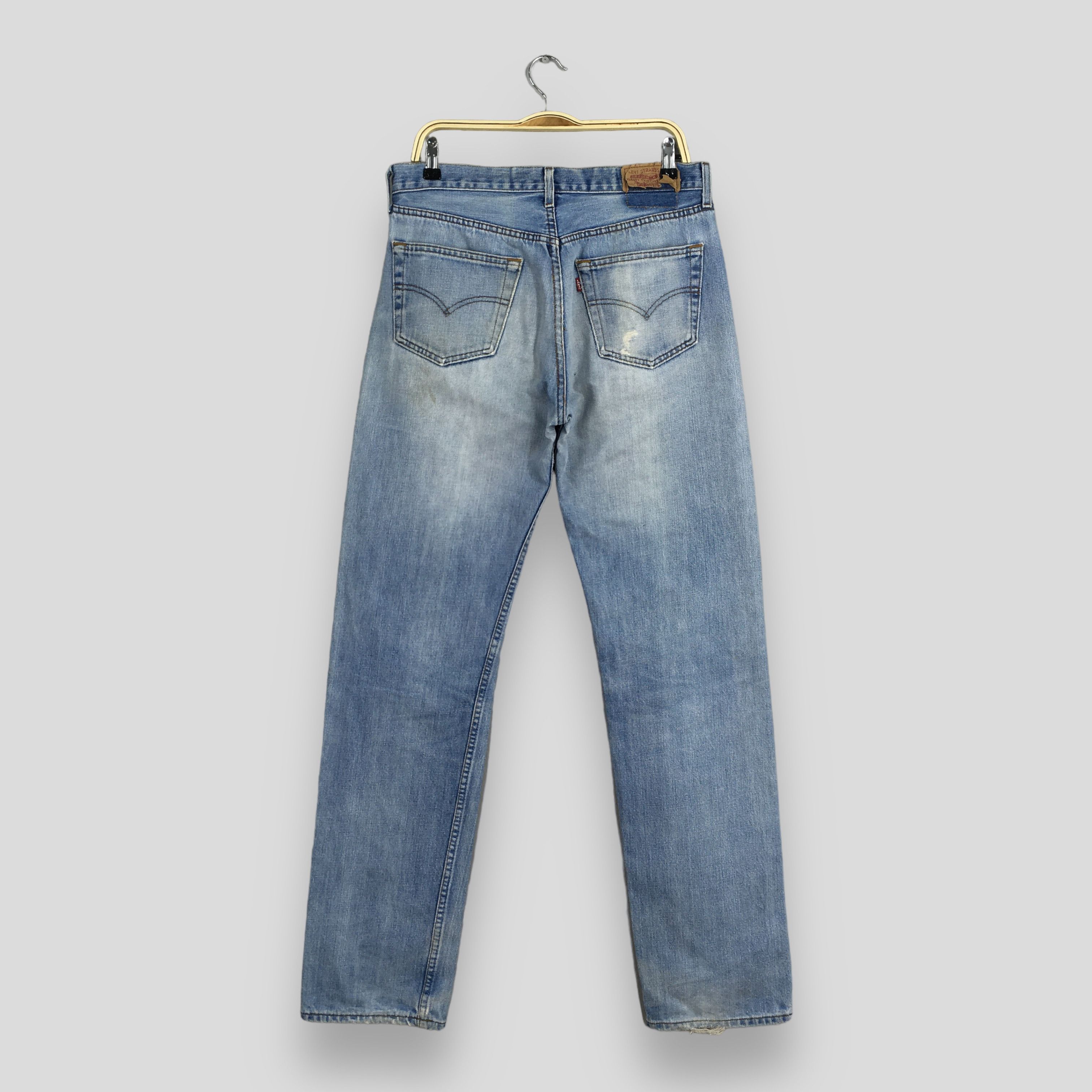Levi's Size 31x33 Vintage 80s Levi's 501 Faded Blue Jeans S186 Size US 31 - 8 Thumbnail