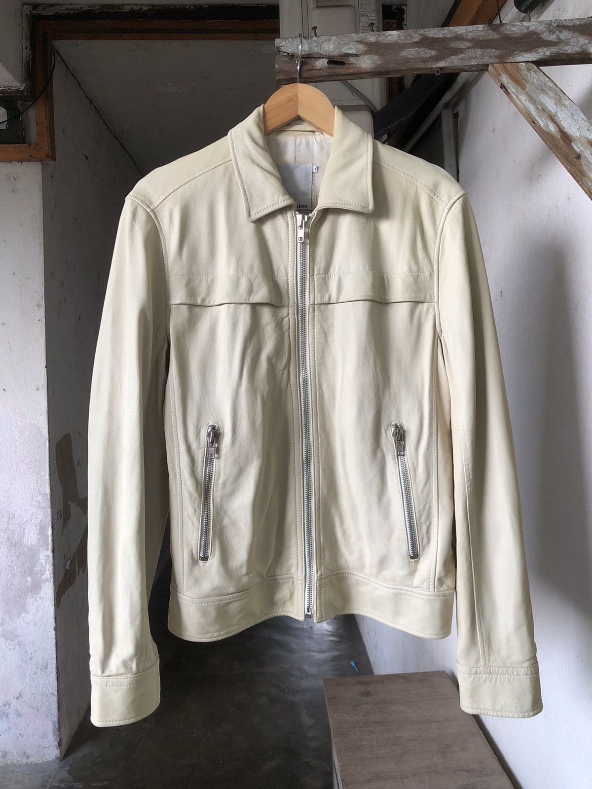 J.Lindeberg Vintage J. Lindebert Distressed Lamb Skin Leather Jacket Size US M / EU 48-50 / 2 - 1 Thumbnail