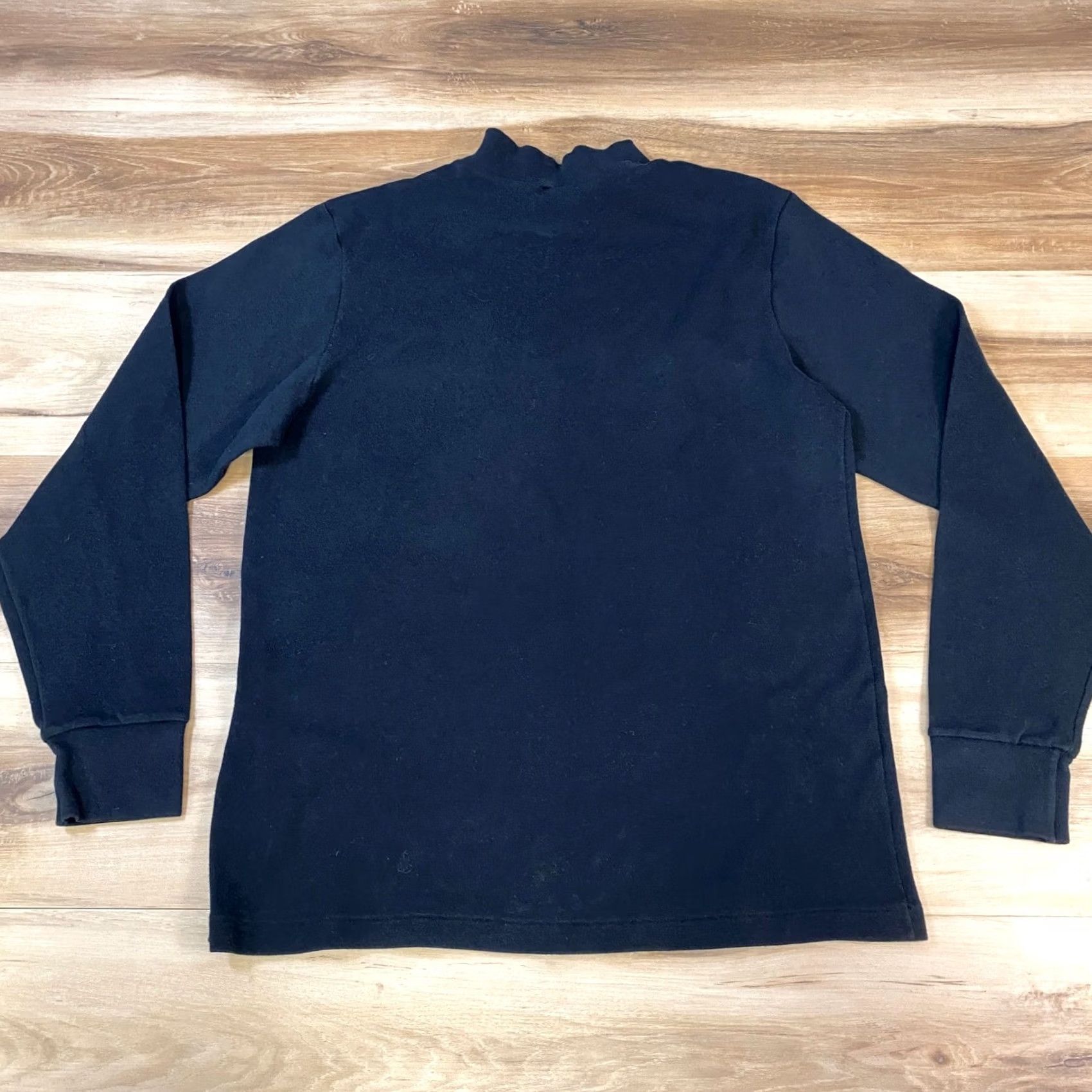 Lands' End Lands' End Mock Neck Mens M Black Cotton Regular Fit Heritage Vintage USA Made Shirt Size US M / EU 48-50 / 2 - 8 Thumbnail