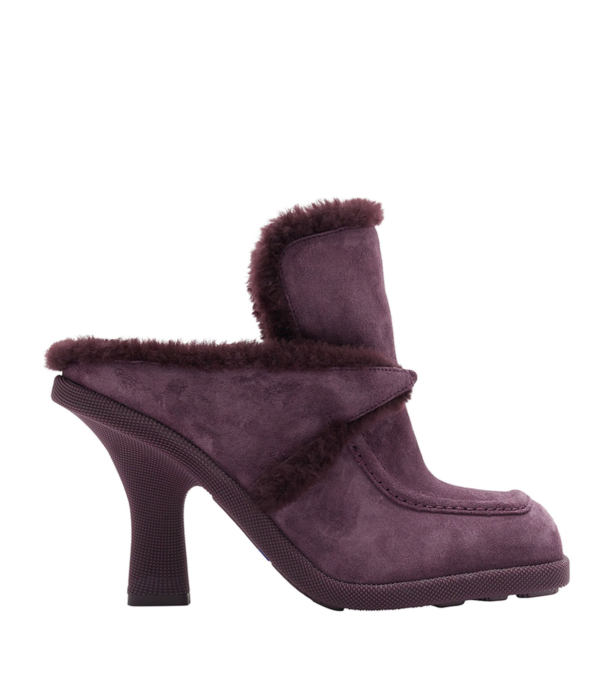 Burberry Suede-Shearling Highland Mules Size US 7 / IT 37 - 1 Thumbnail